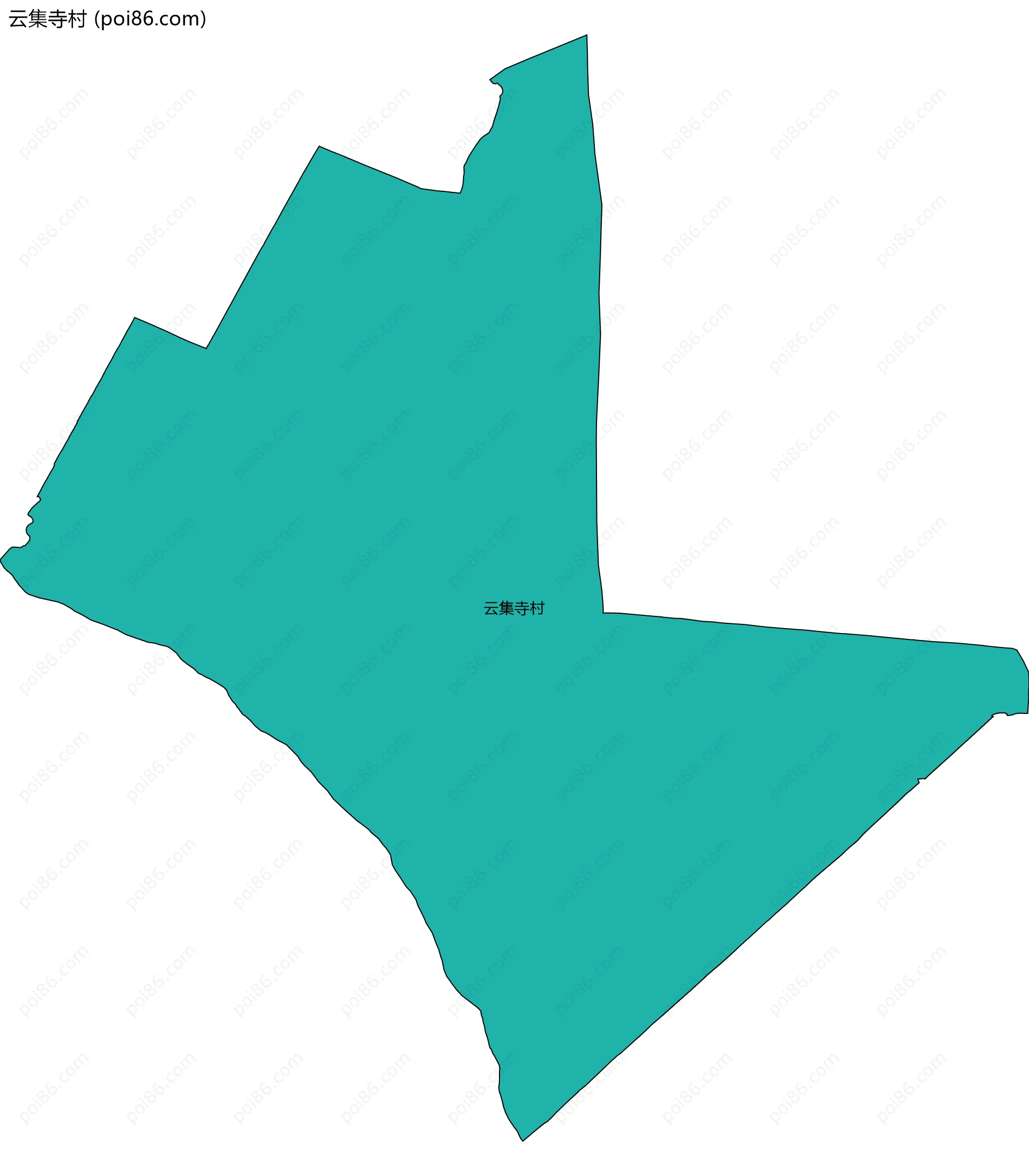 云集寺村边界地图