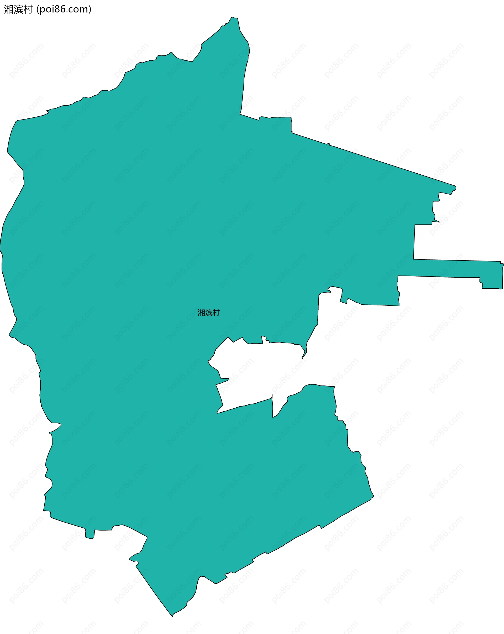 湘滨村边界地图