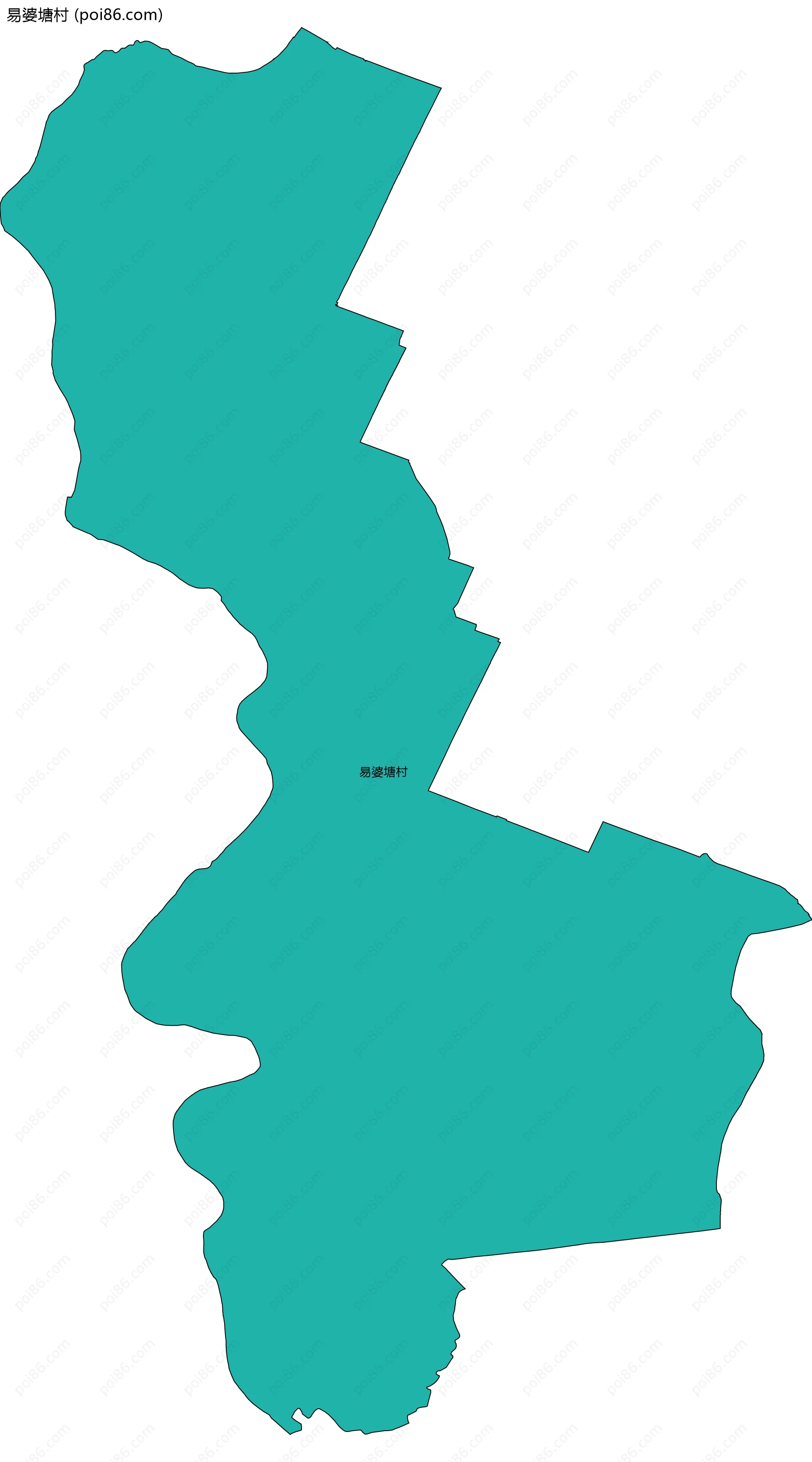 易婆塘村边界地图