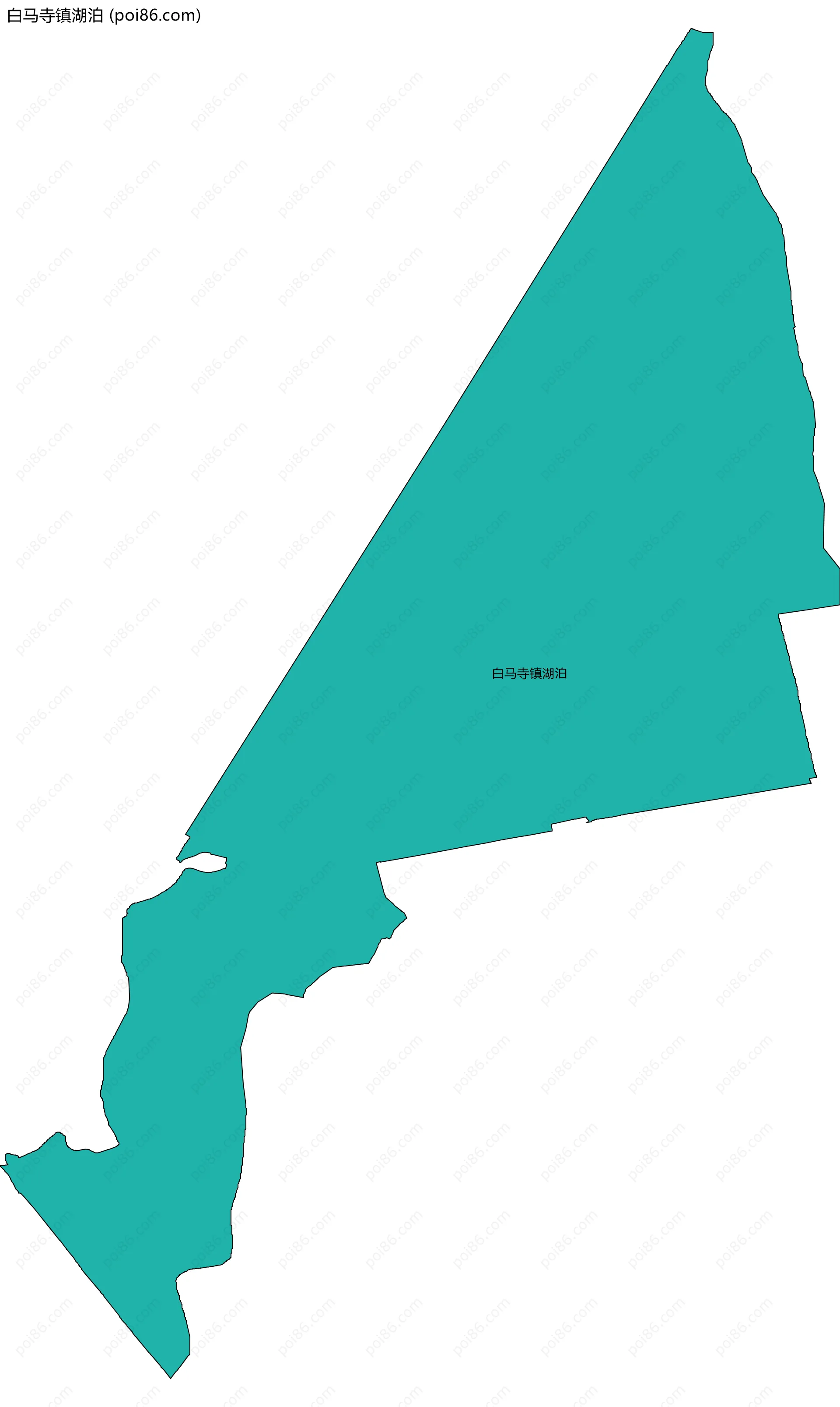 白马寺镇湖泊边界地图