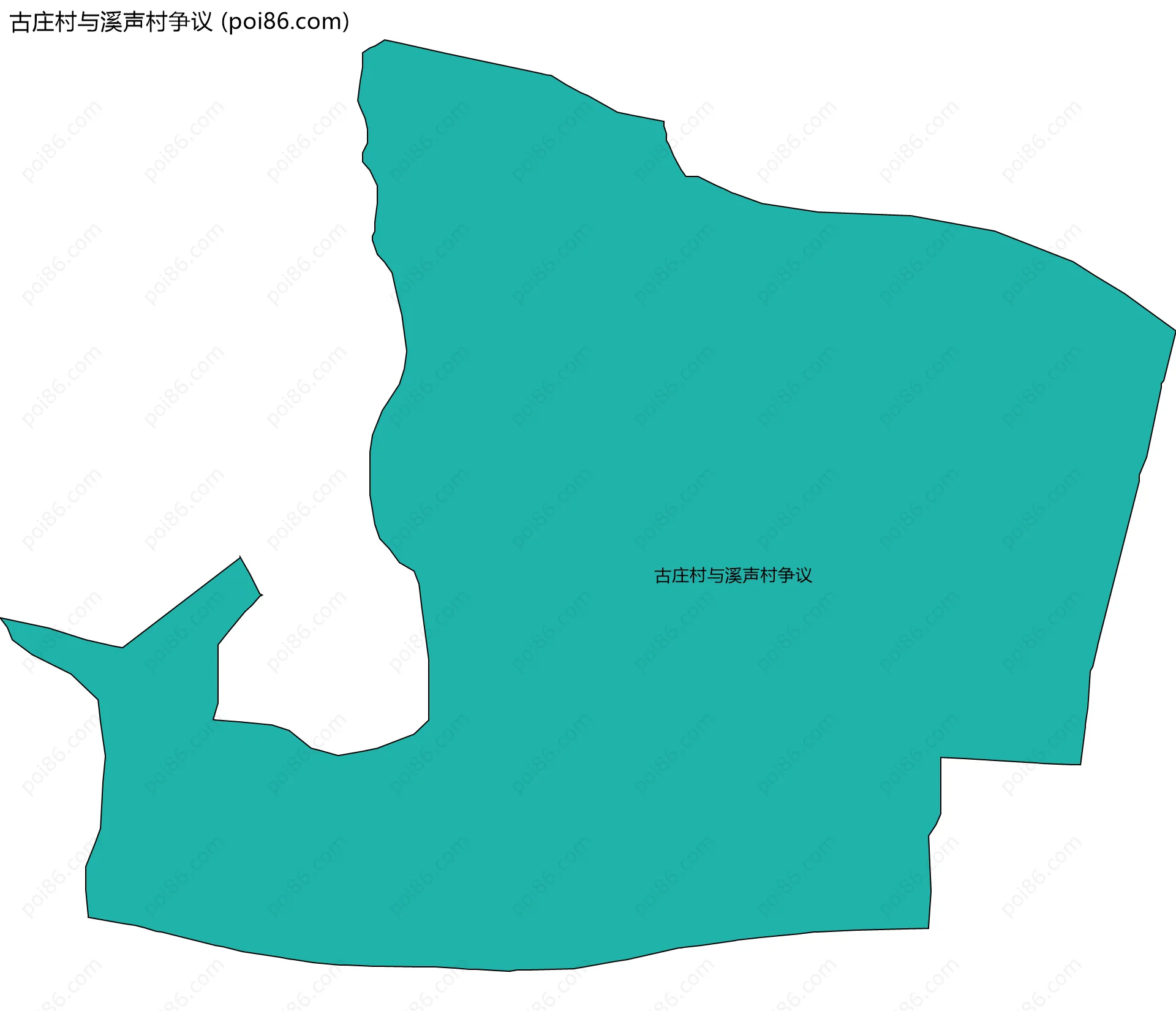 古庄村与溪声村争议边界地图