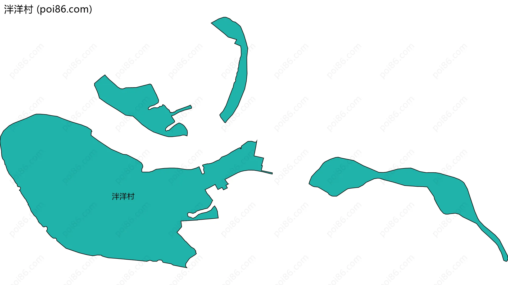 泮洋村边界地图