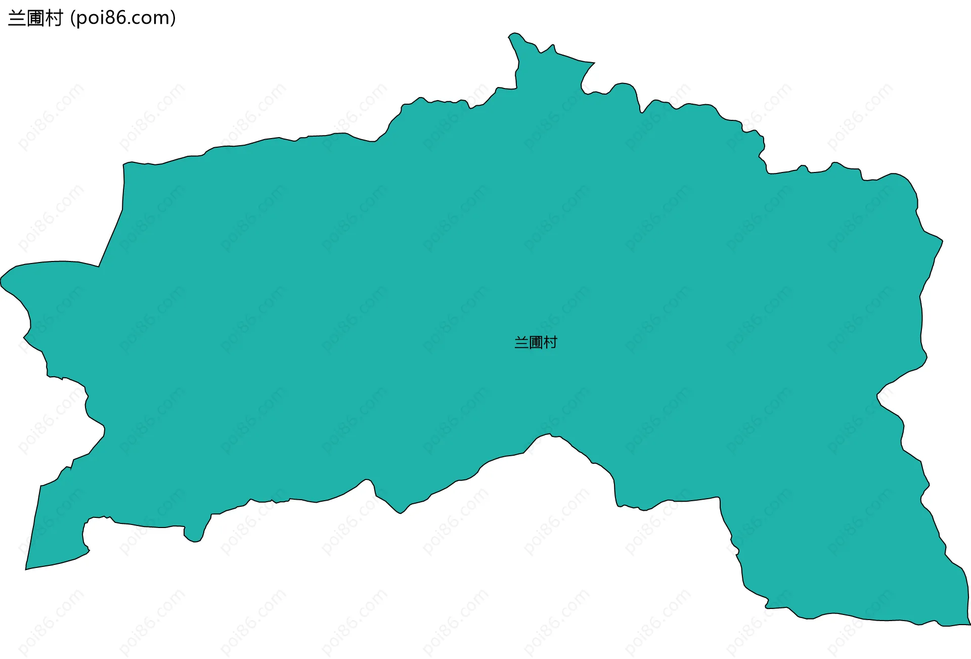 兰圃村边界地图
