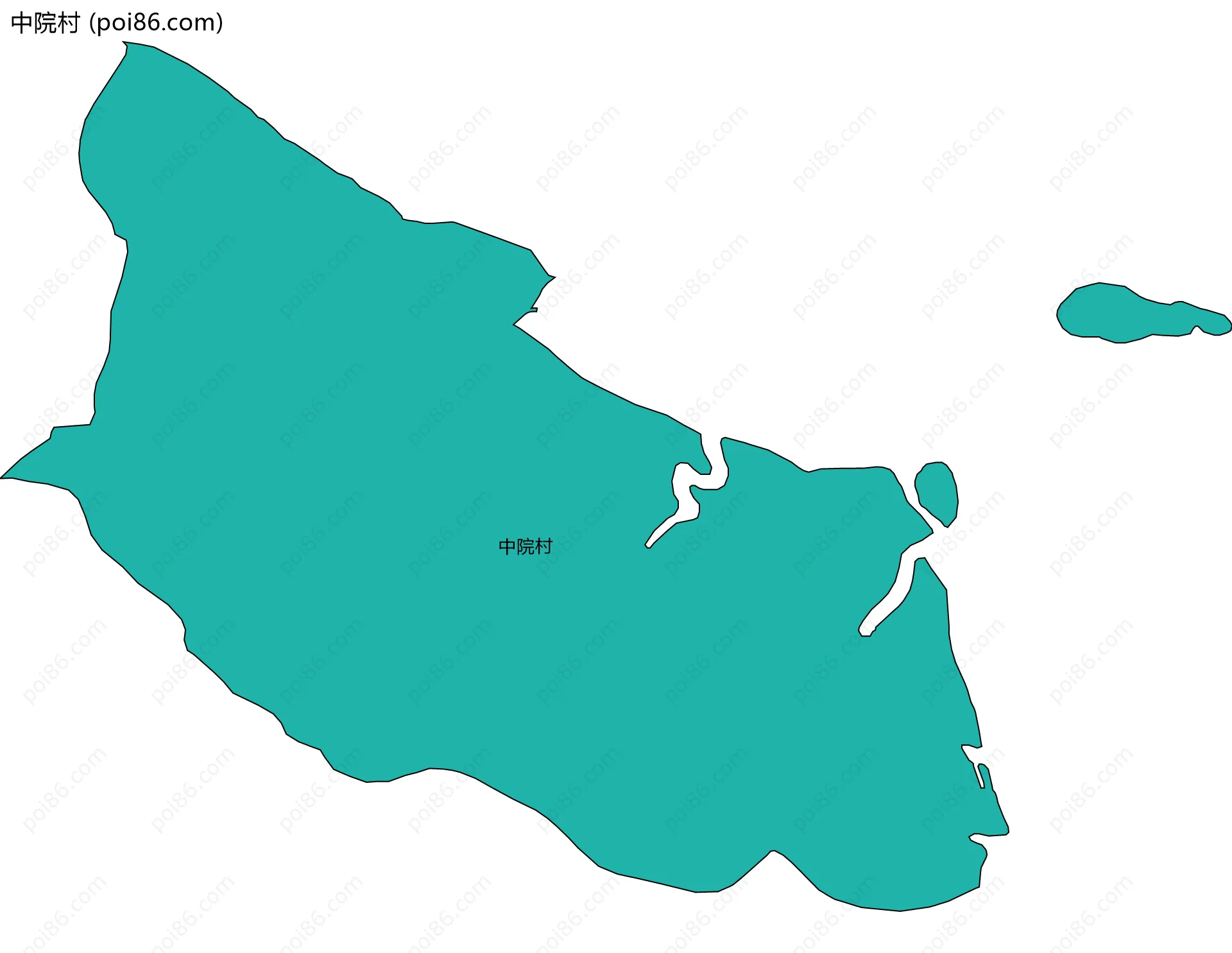 中院村边界地图
