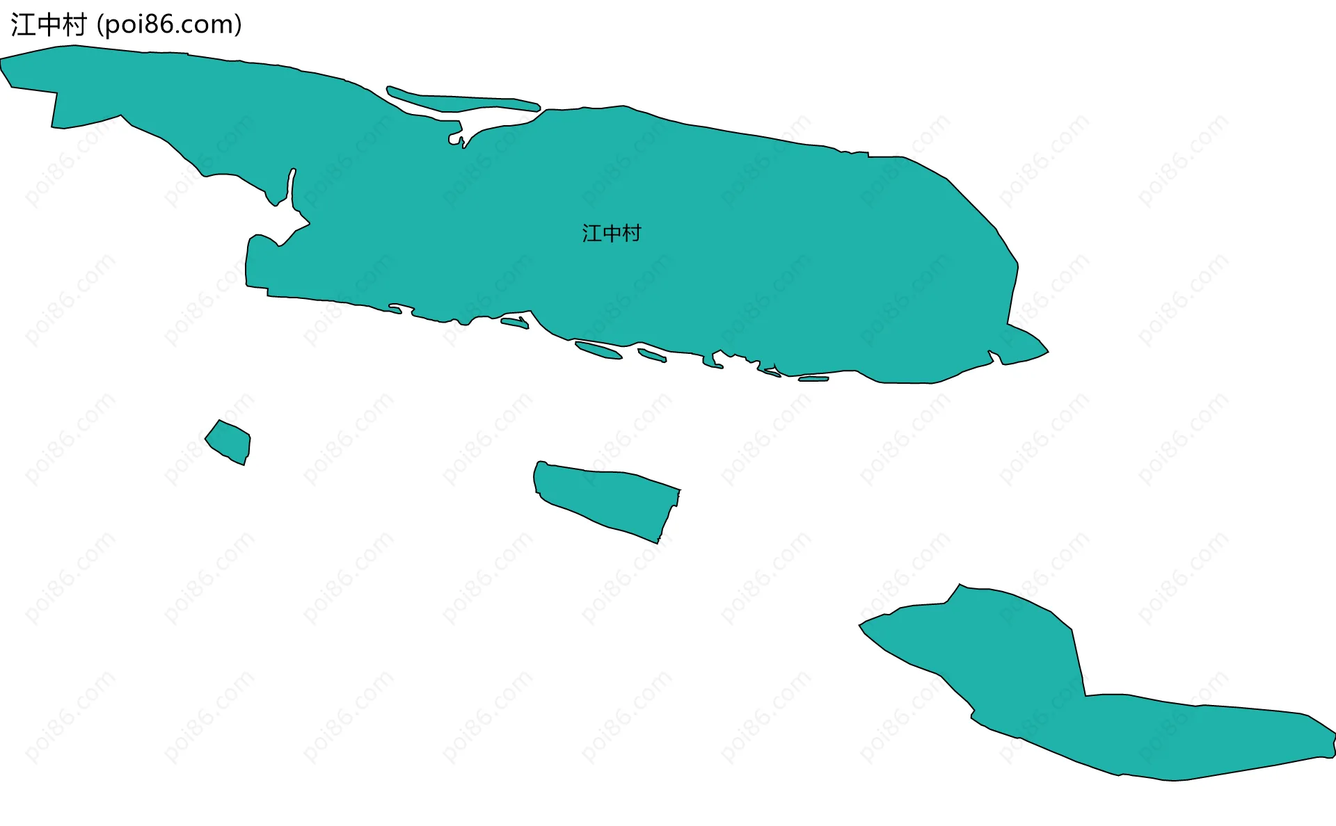 江中村边界地图