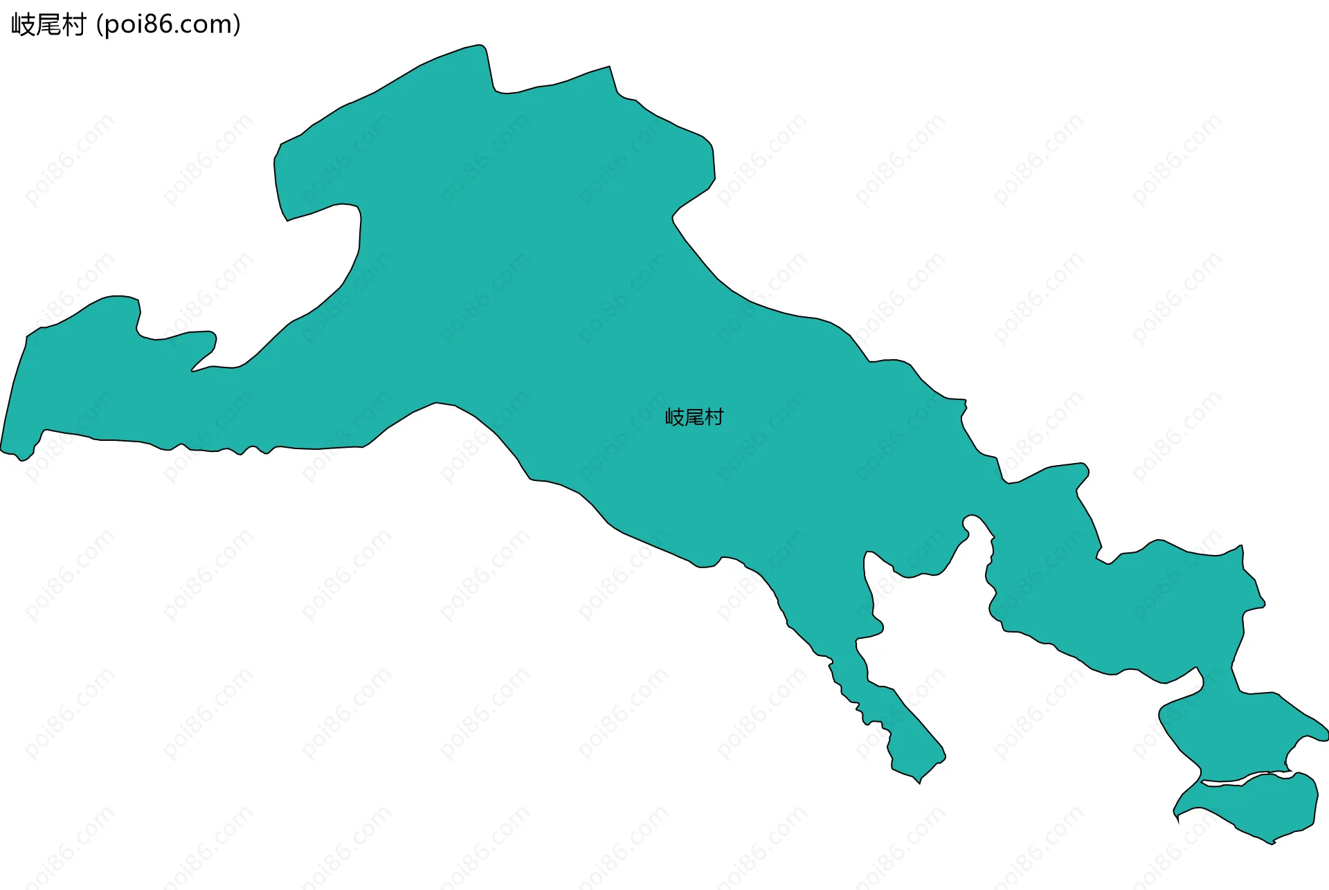 岐尾村边界地图