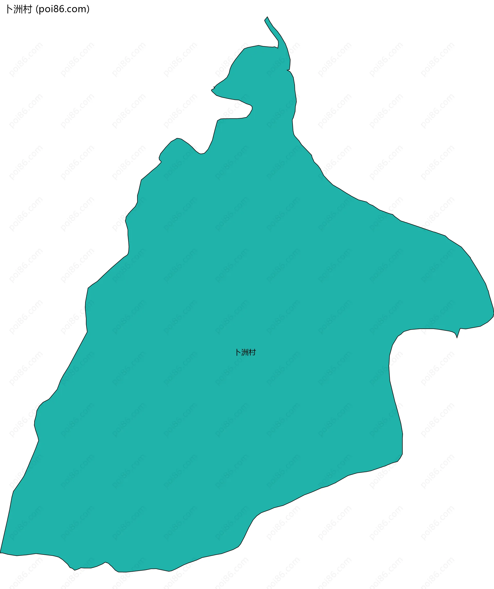 卜洲村边界地图