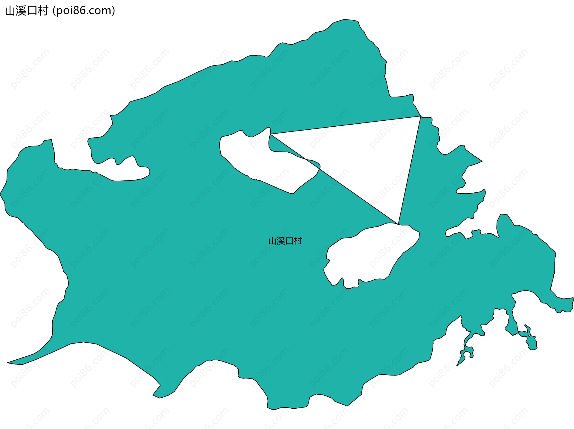 山溪口村边界地图