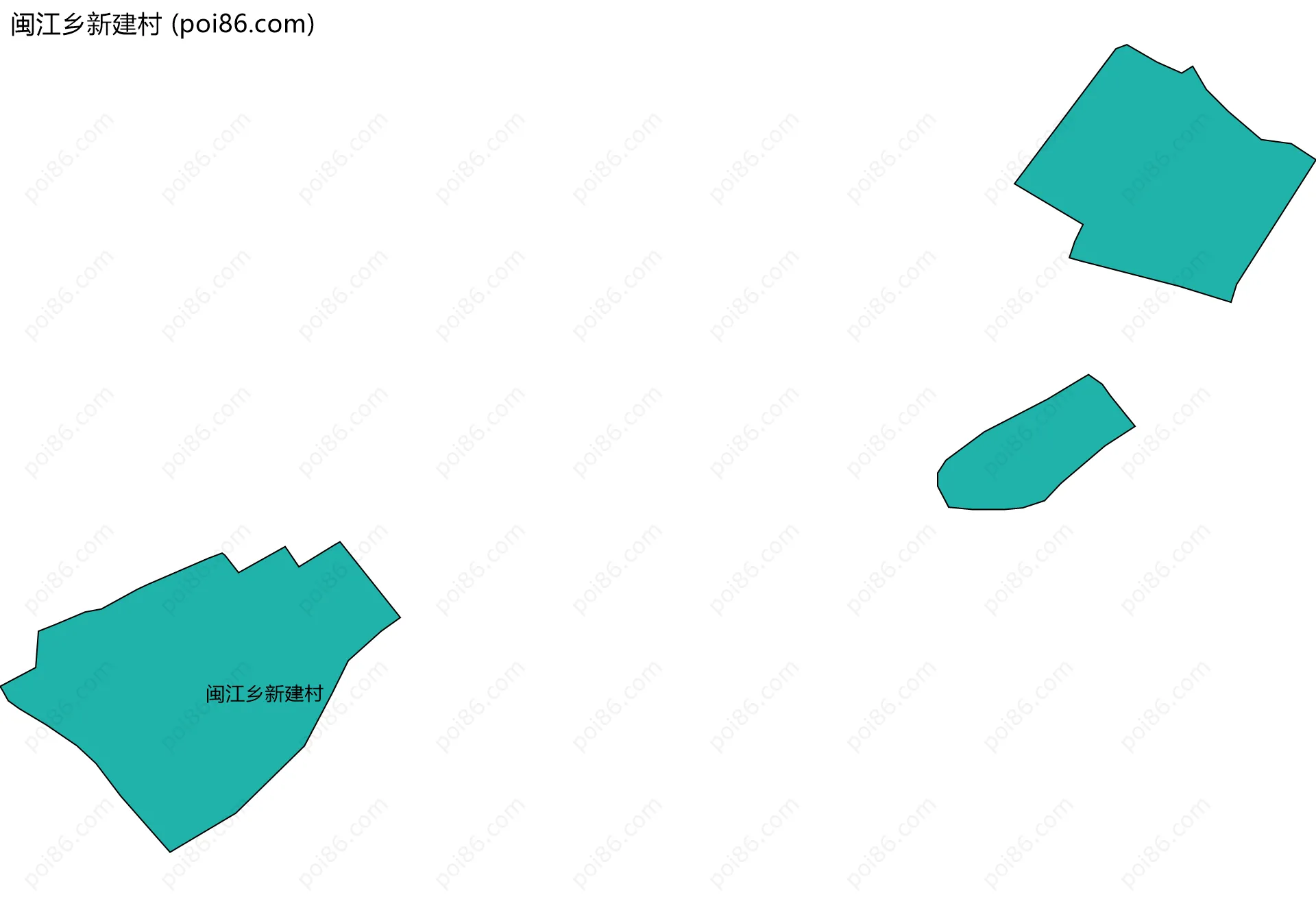 闽江乡新建村边界地图