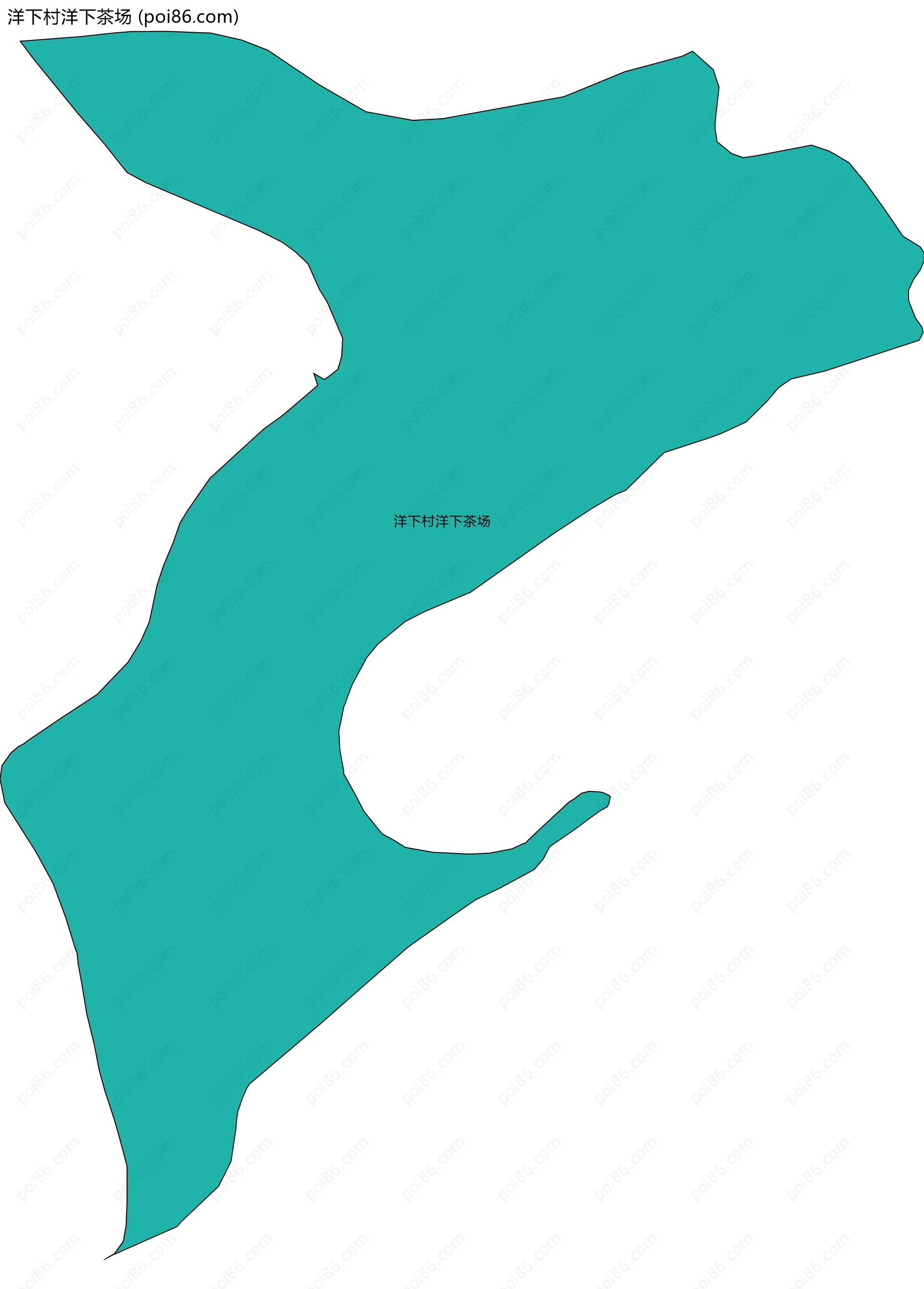 洋下村洋下茶场边界地图