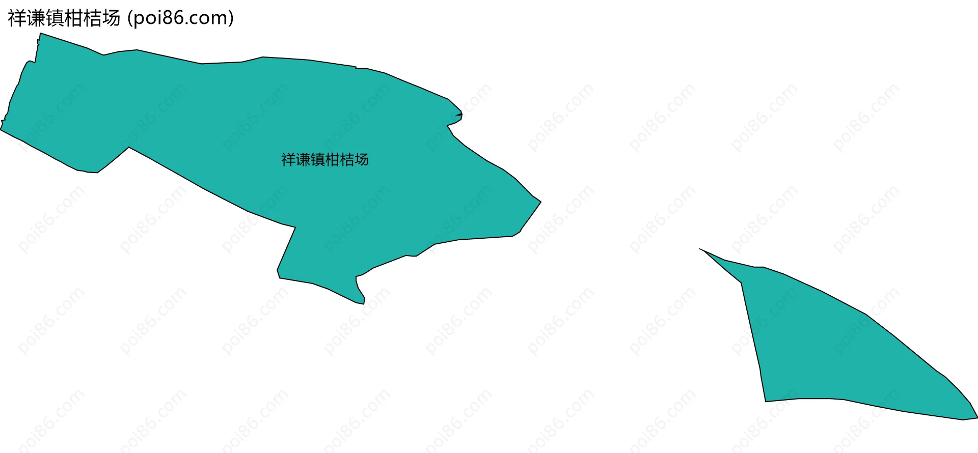 祥谦镇柑桔场边界地图