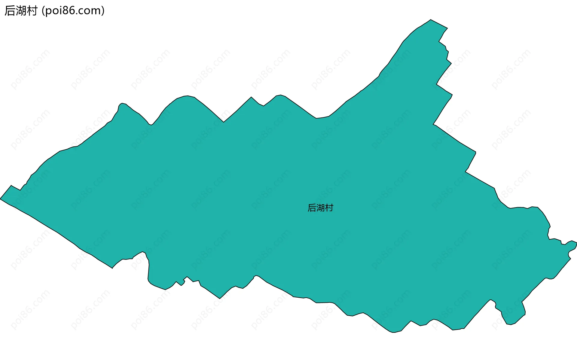 后湖村边界地图