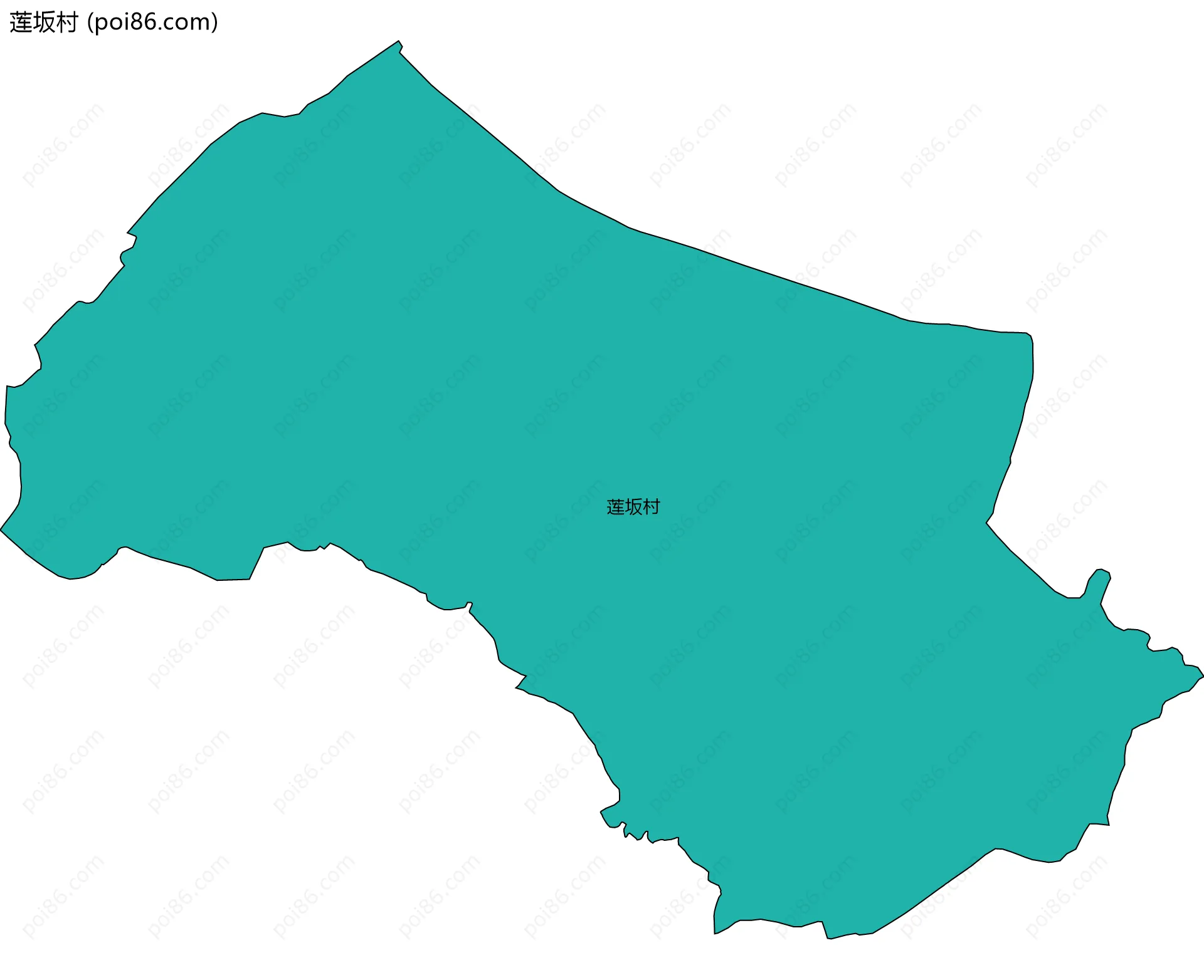 莲坂村边界地图