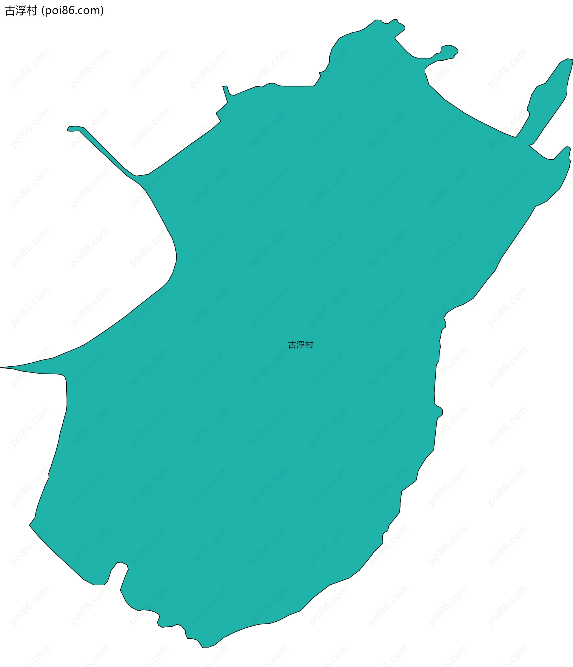 古浮村边界地图