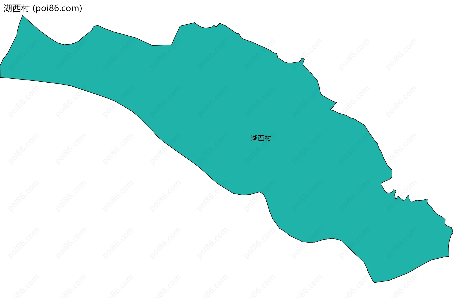 湖西村边界地图