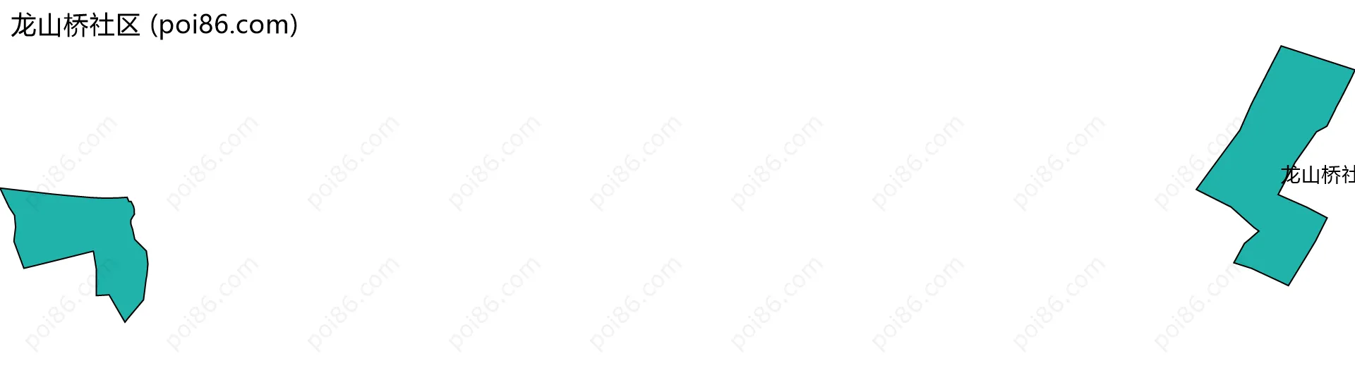 龙山桥社区边界地图