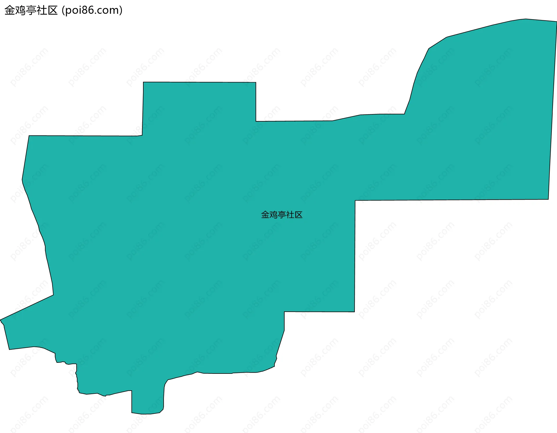 金鸡亭社区边界地图