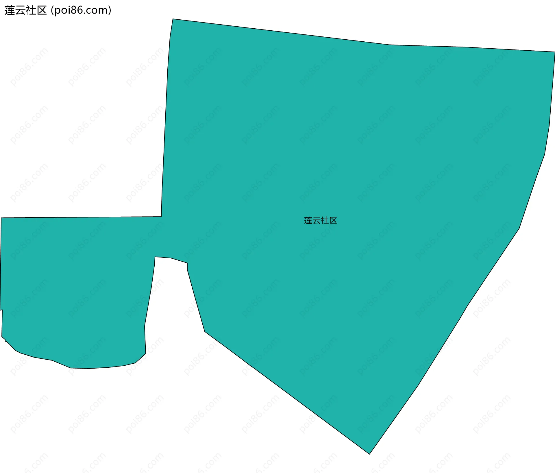 莲云社区边界地图