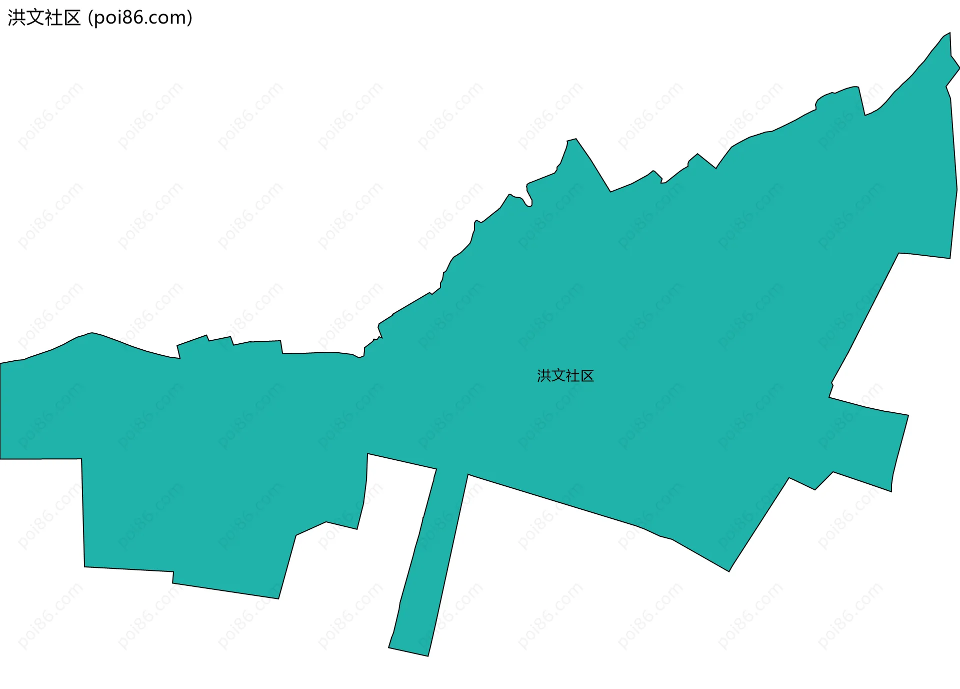洪文社区边界地图