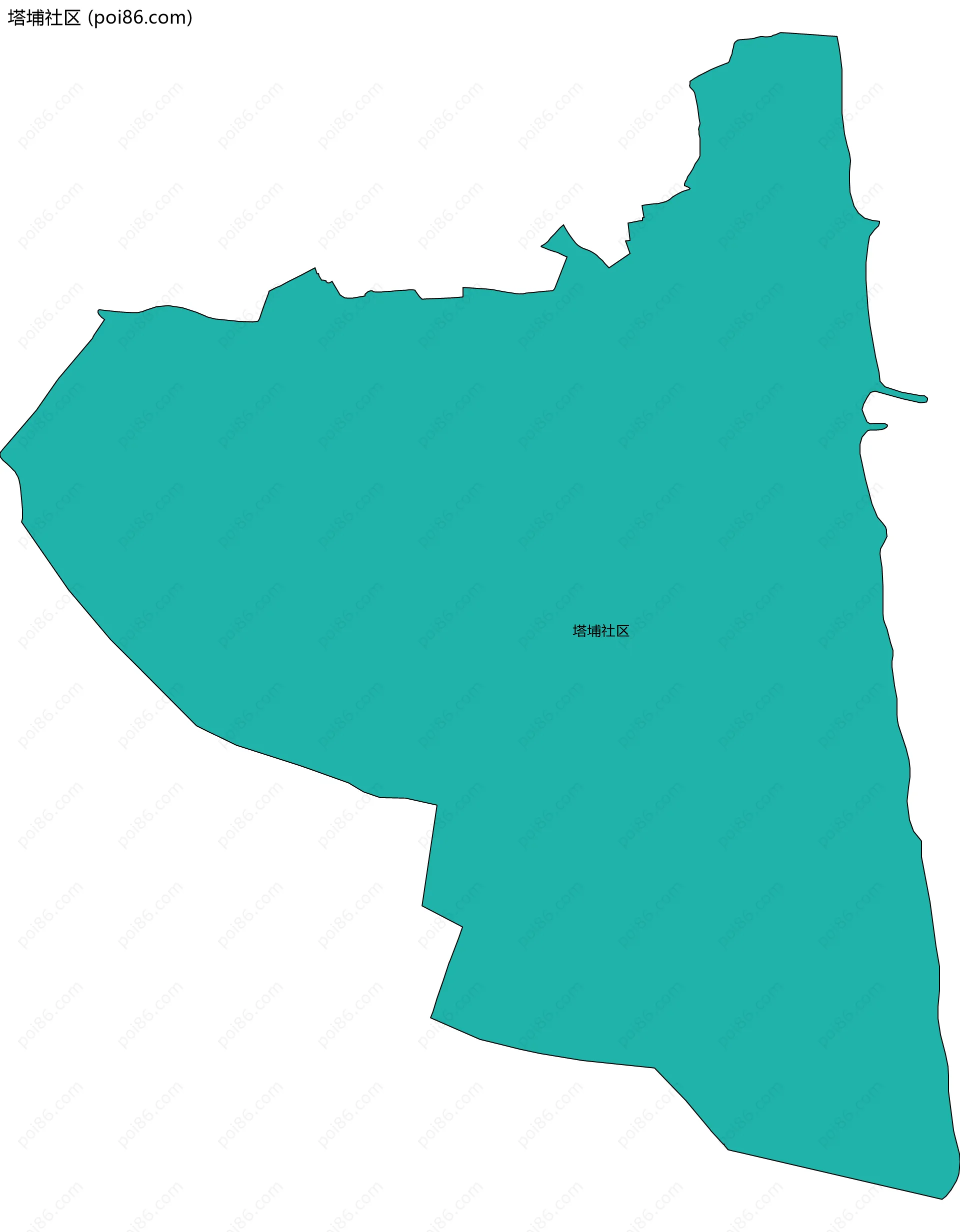 塔埔社区边界地图