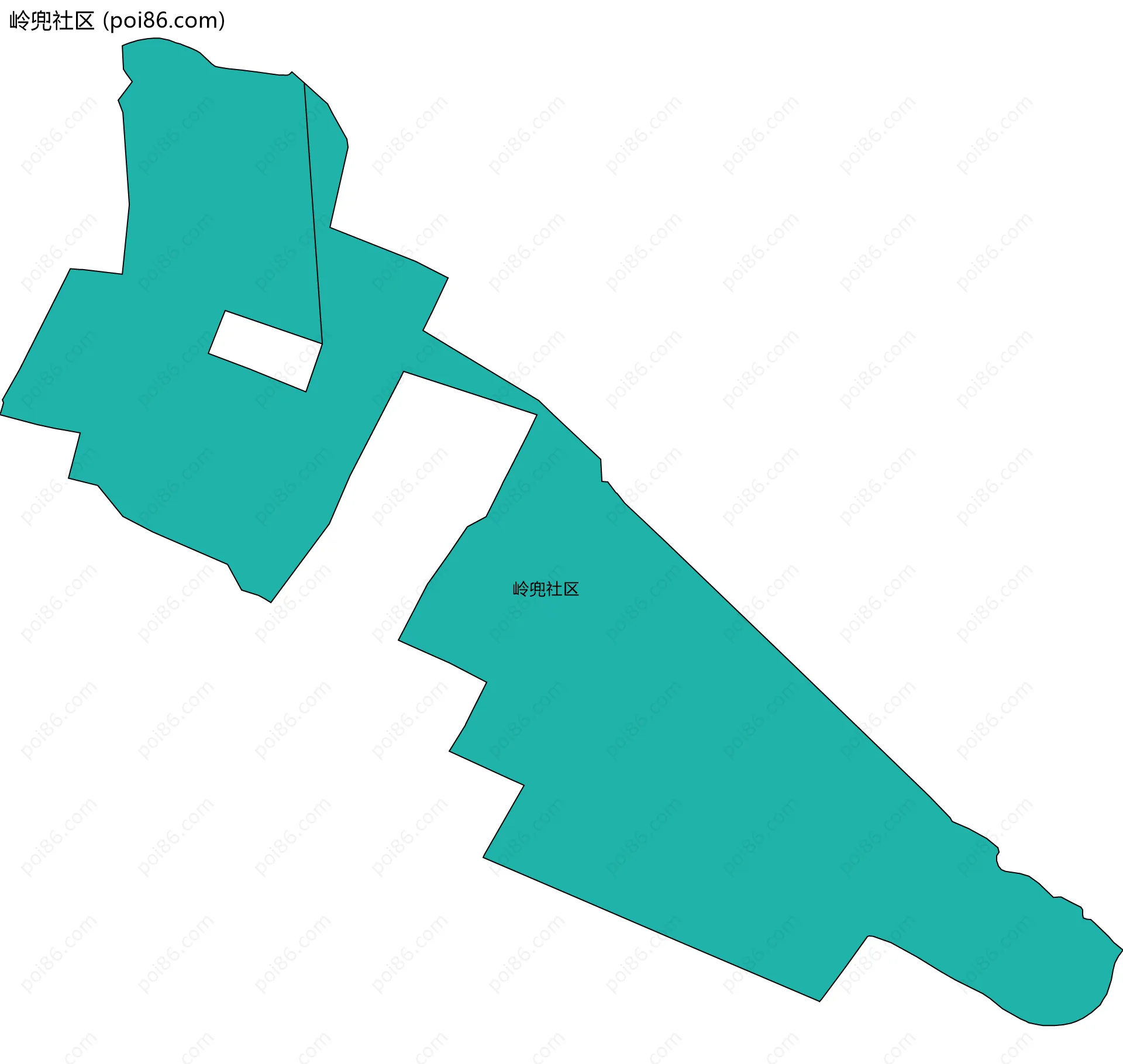 岭兜社区边界地图