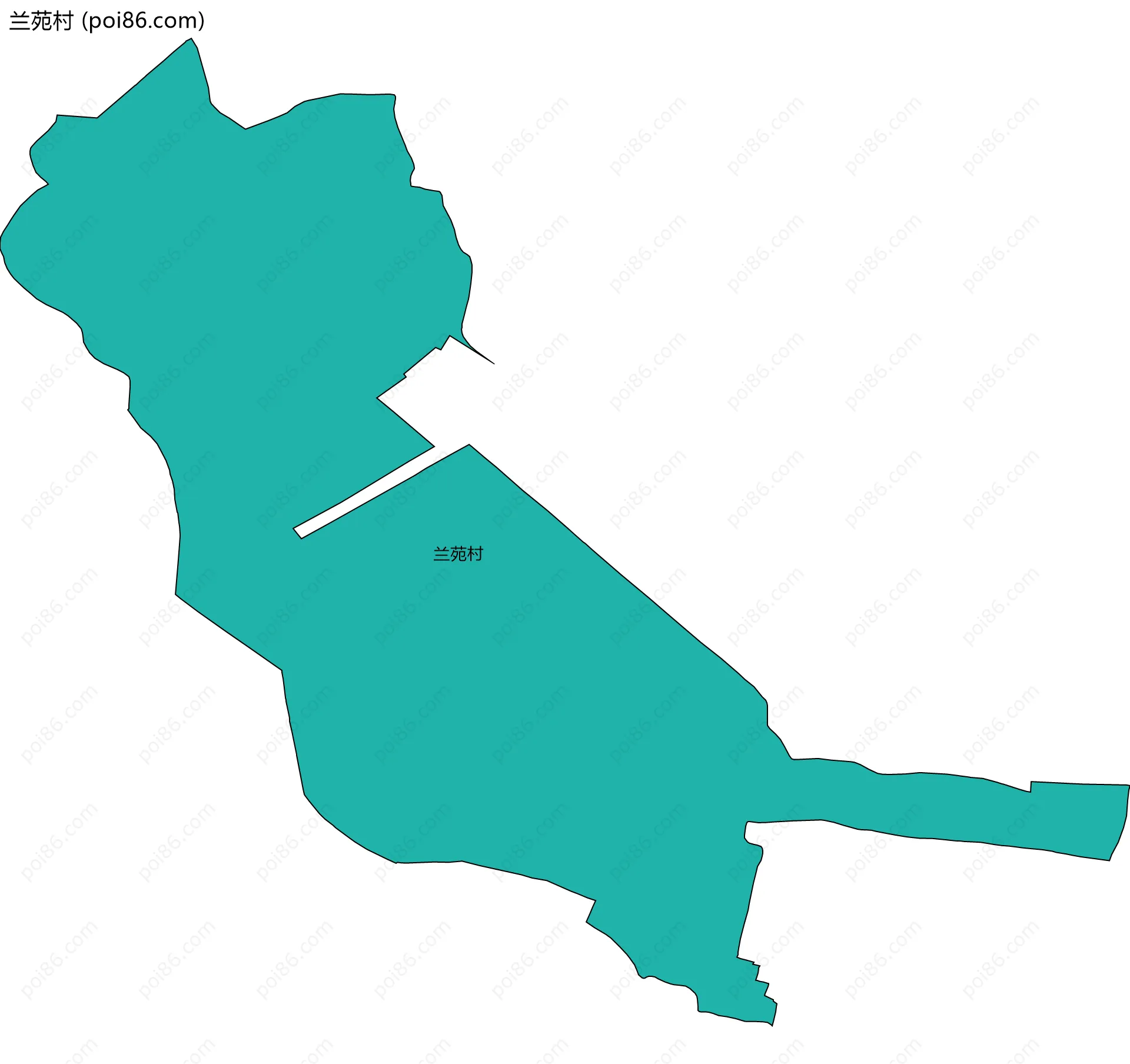 兰苑村边界地图
