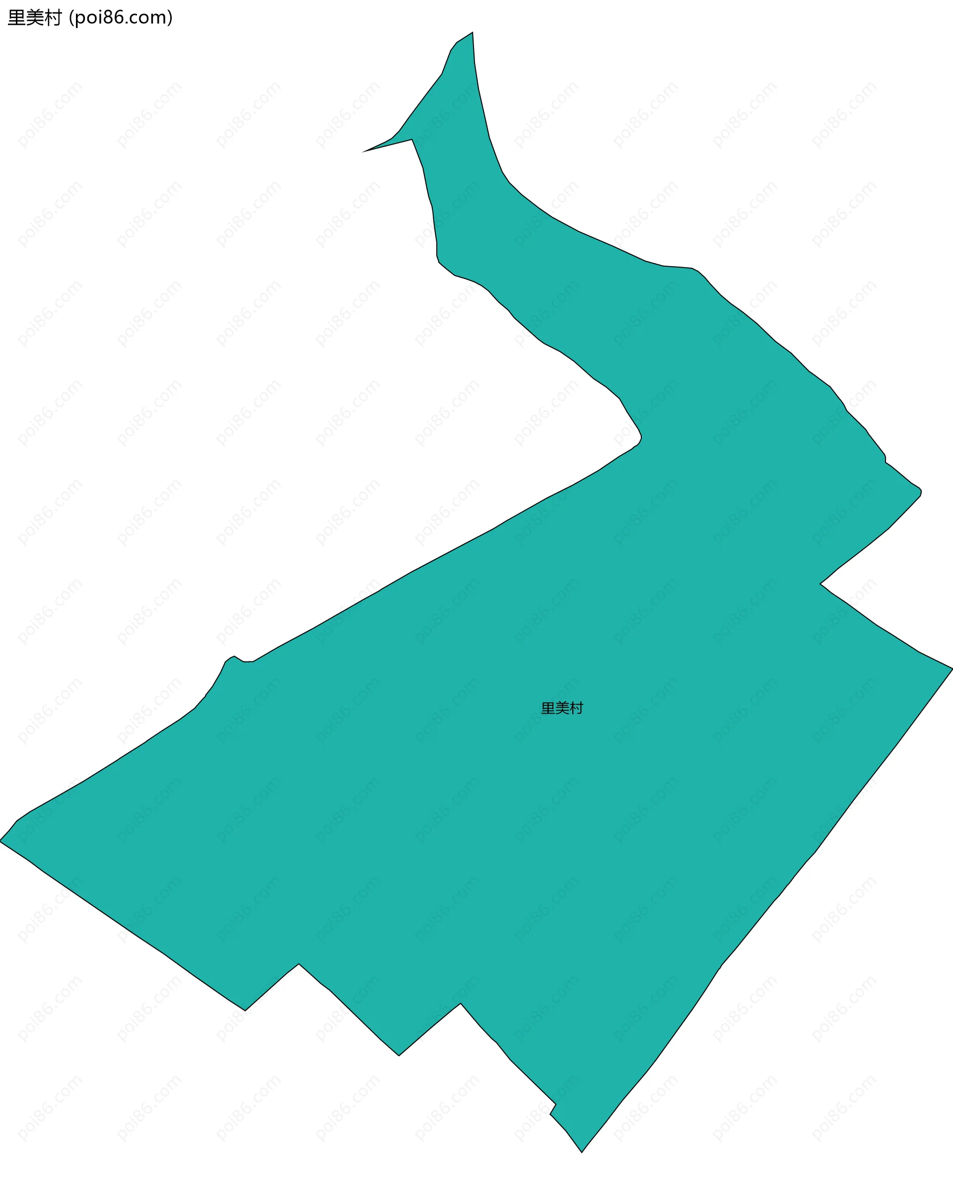 里美村边界地图