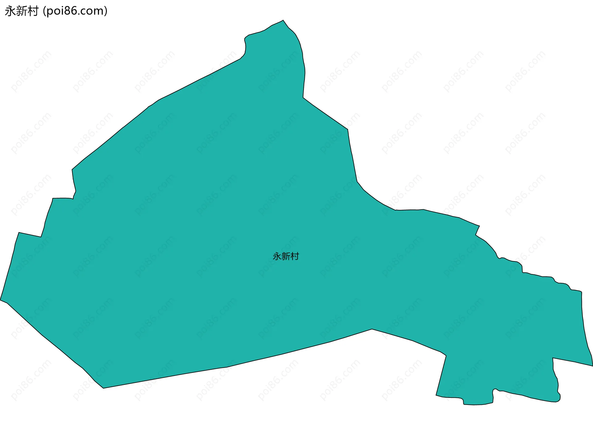 永新村边界地图