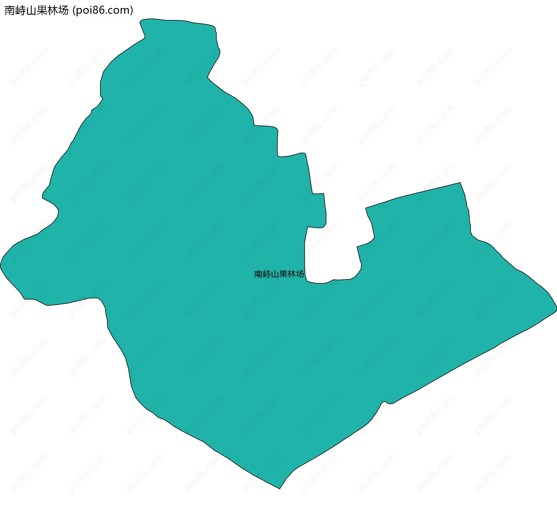 南峙山果林场边界地图