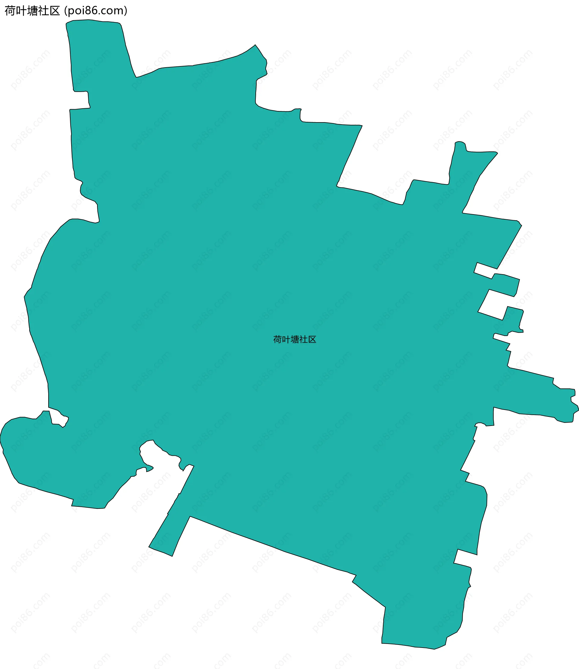 荷叶塘社区边界地图