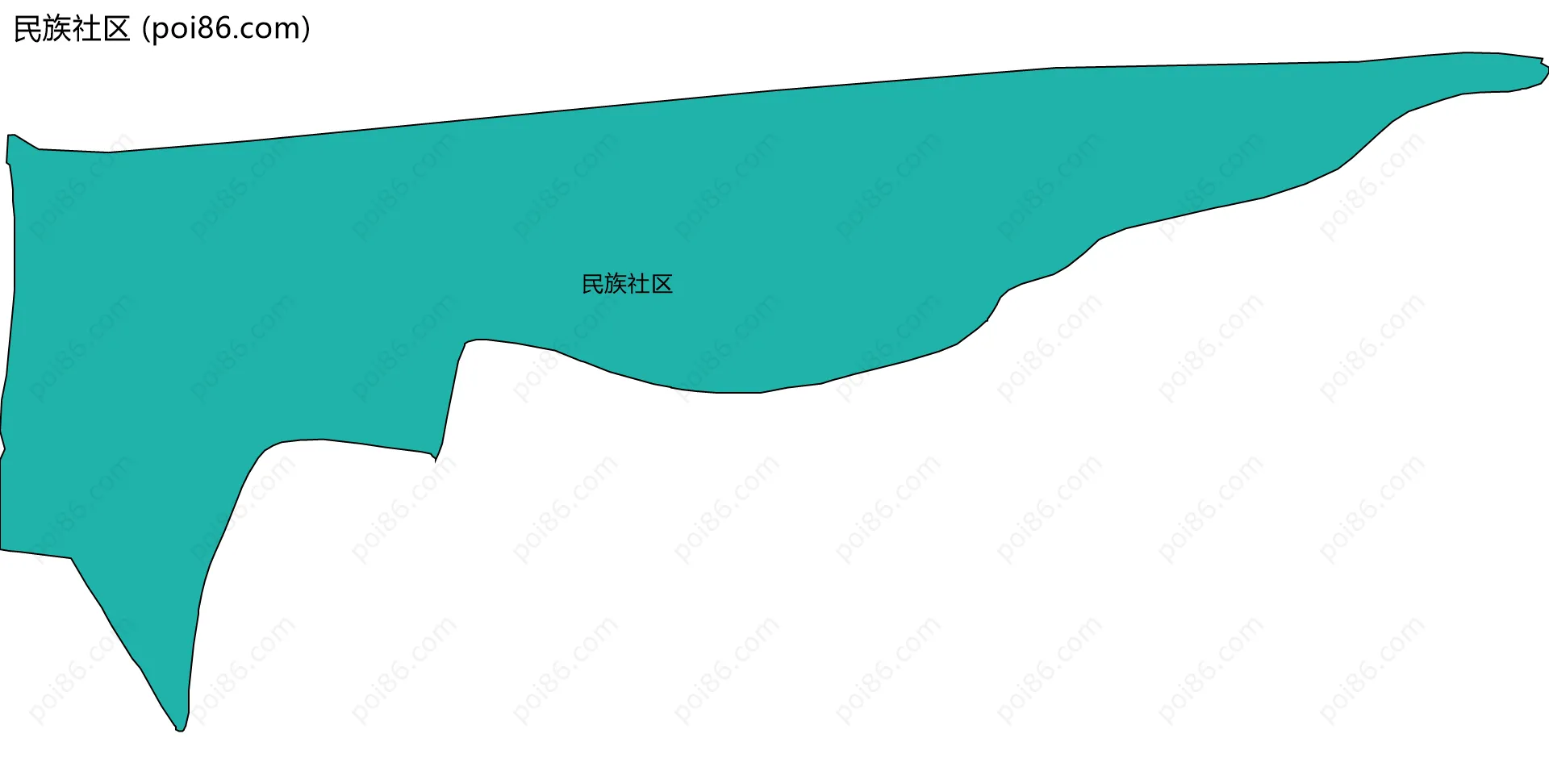 民族社区边界地图