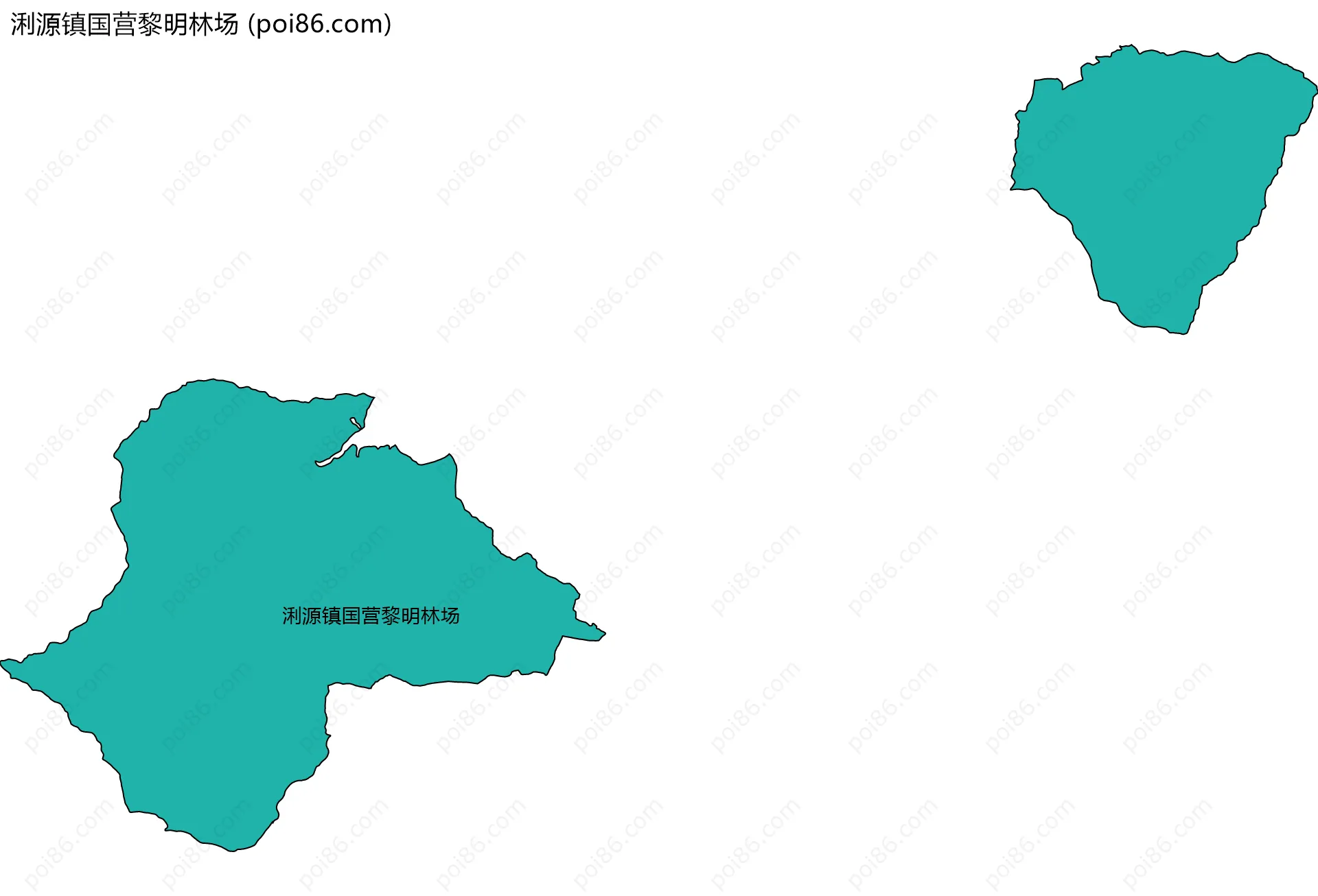 浰源镇国营黎明林场边界地图