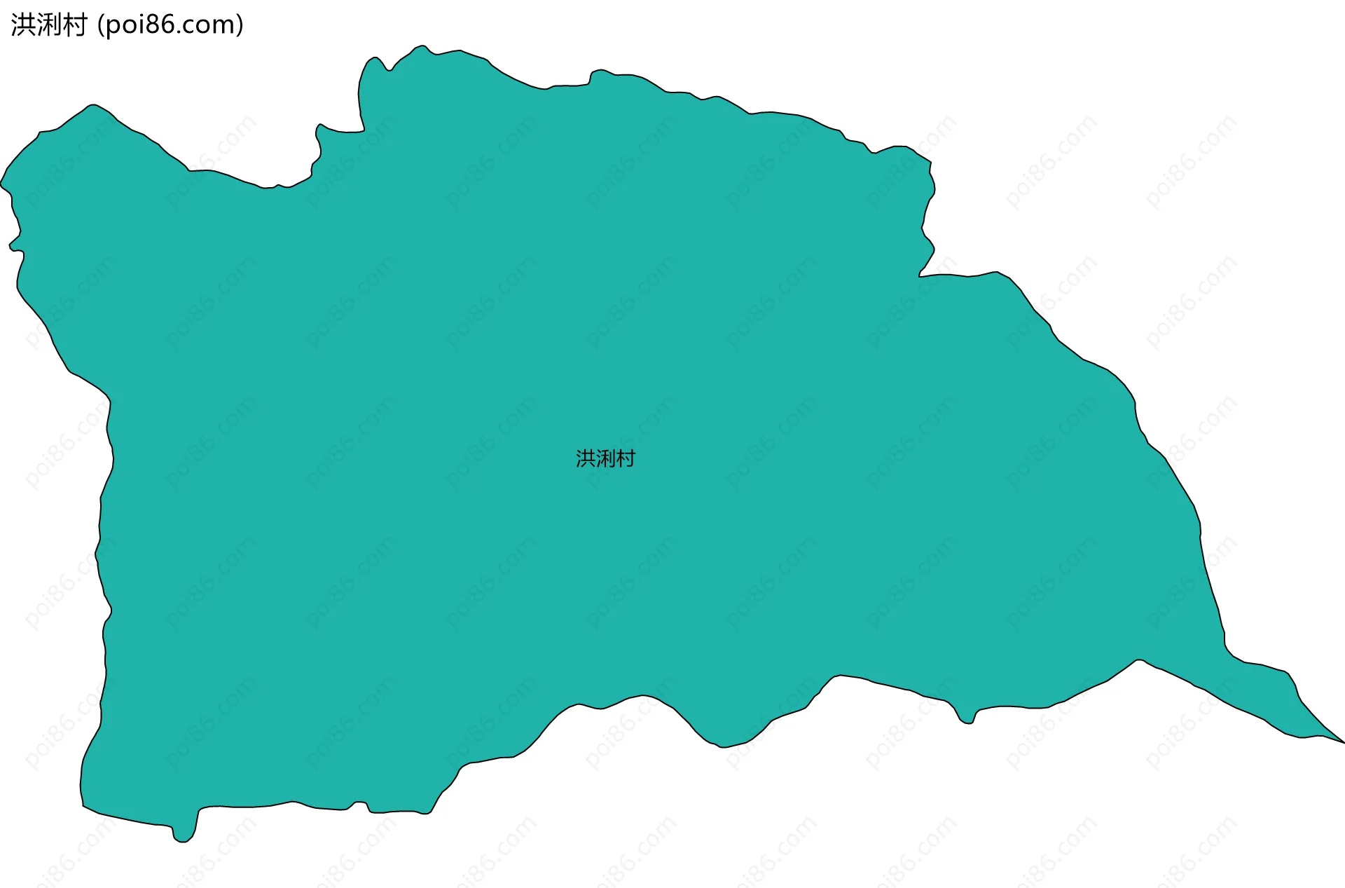 洪浰村边界地图