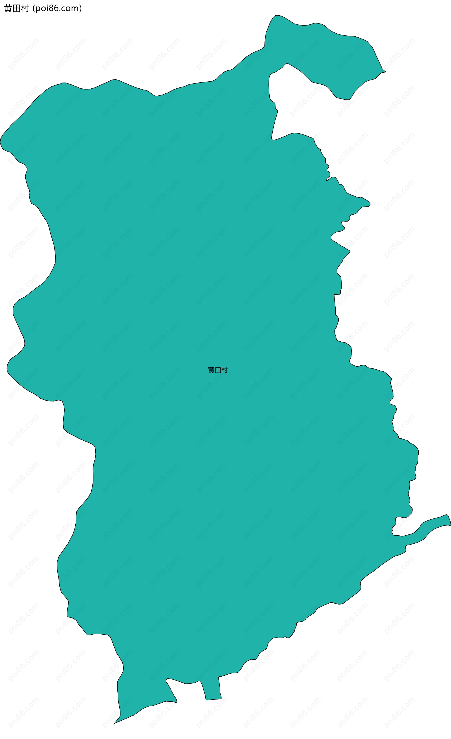 黄田村边界地图