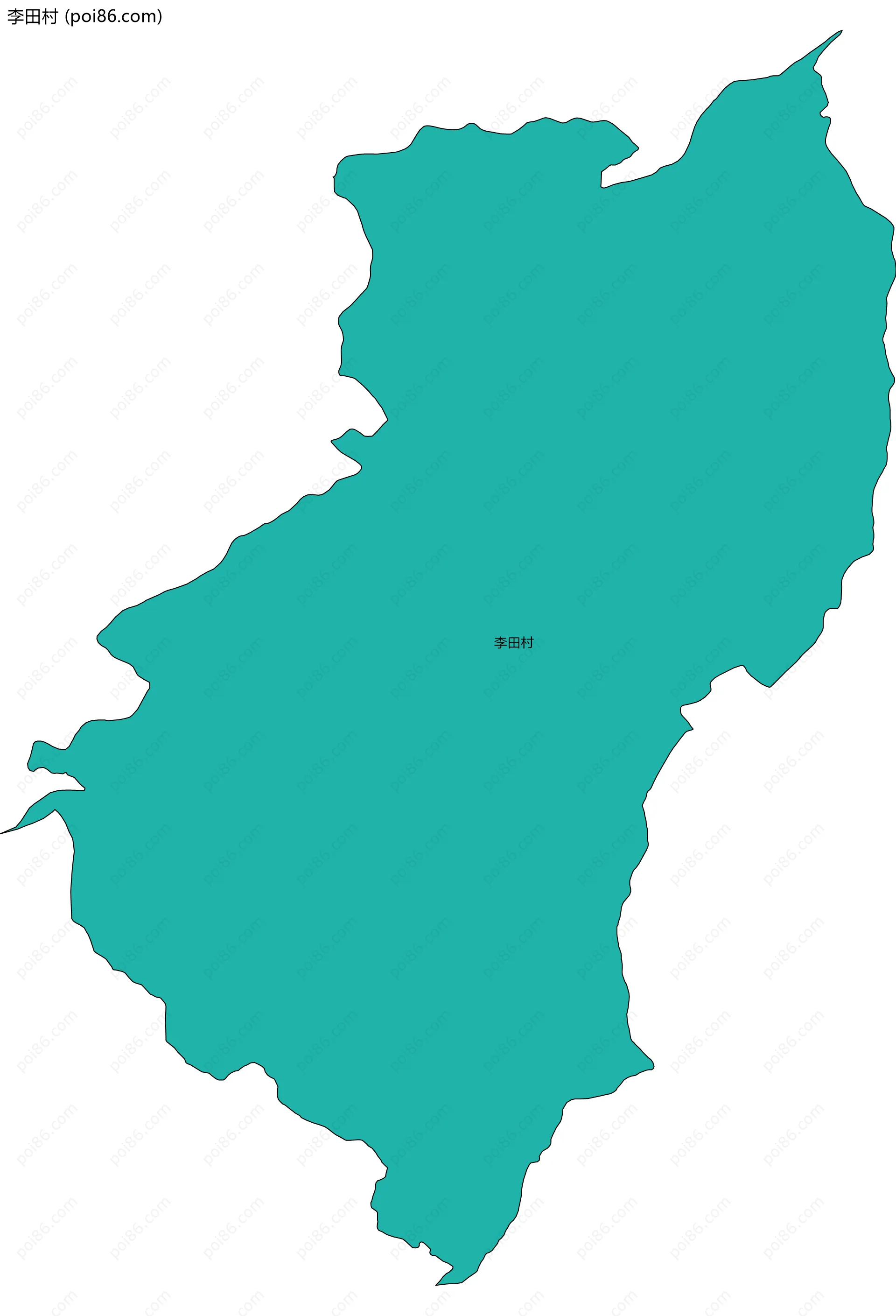 李田村边界地图