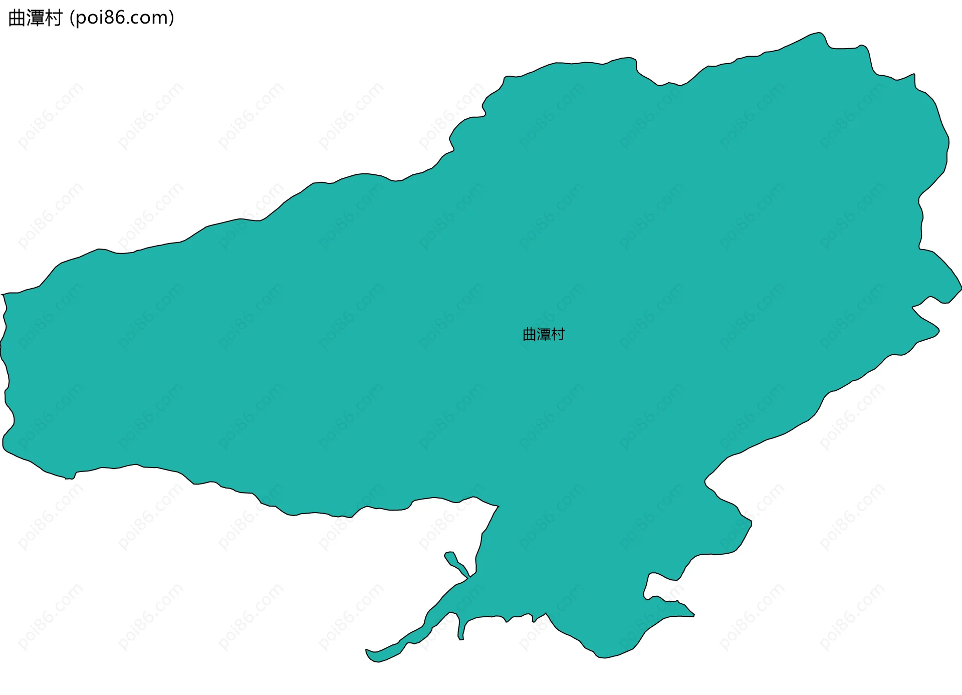 曲潭村边界地图
