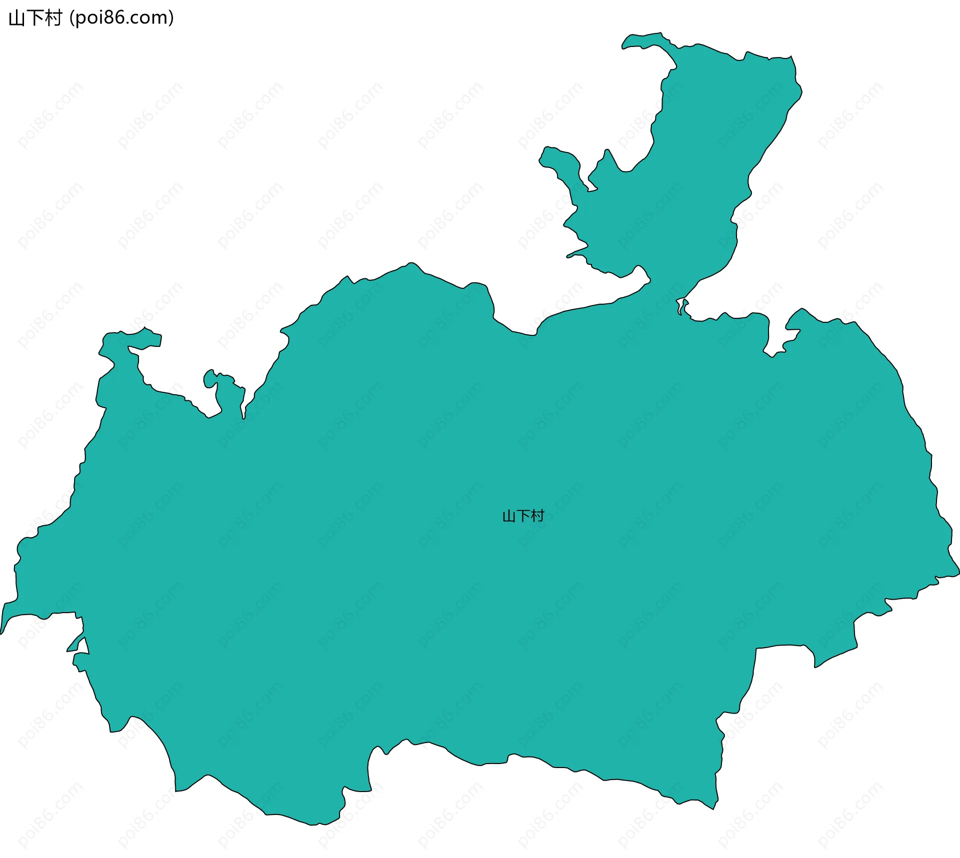 山下村边界地图