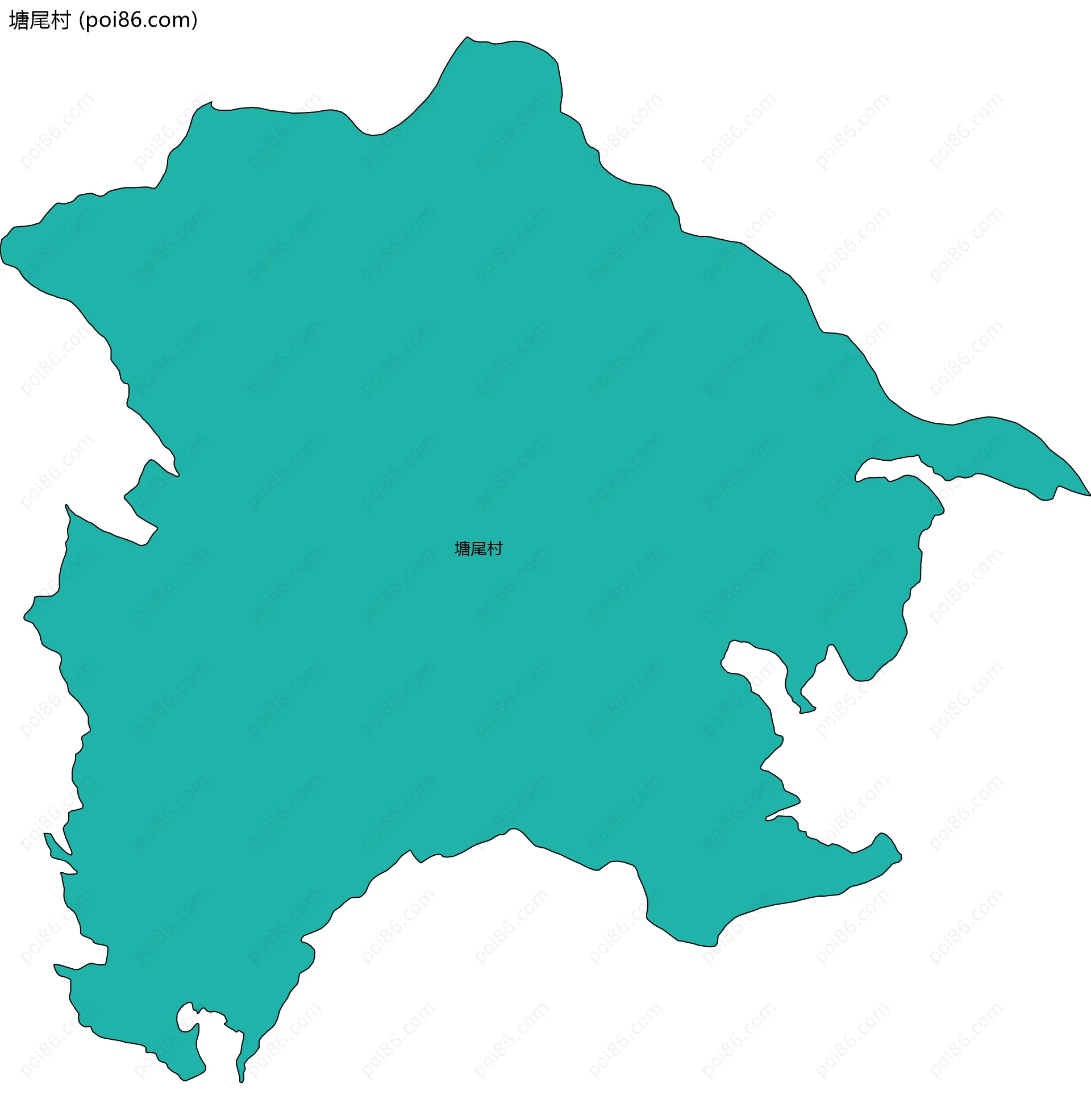 塘尾村边界地图