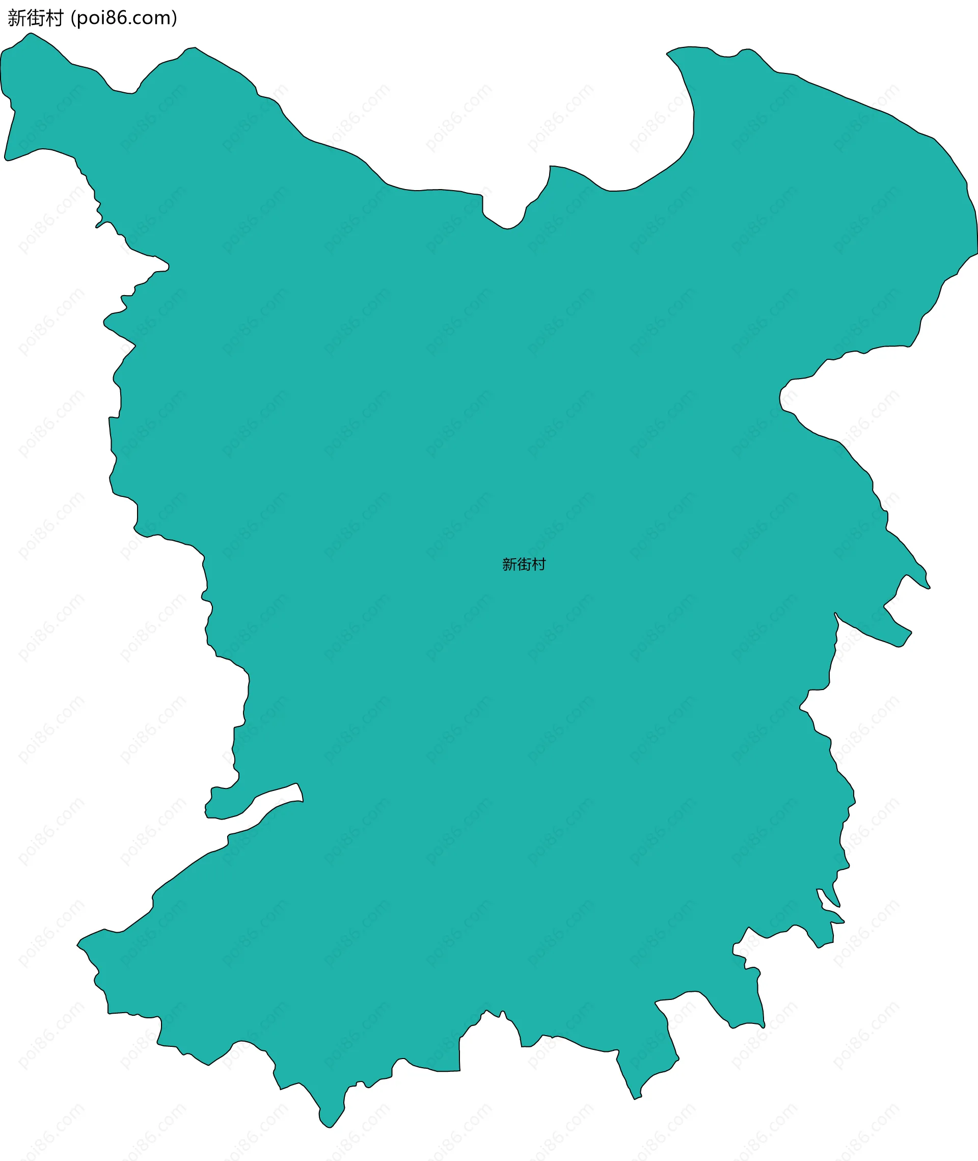 新街村边界地图