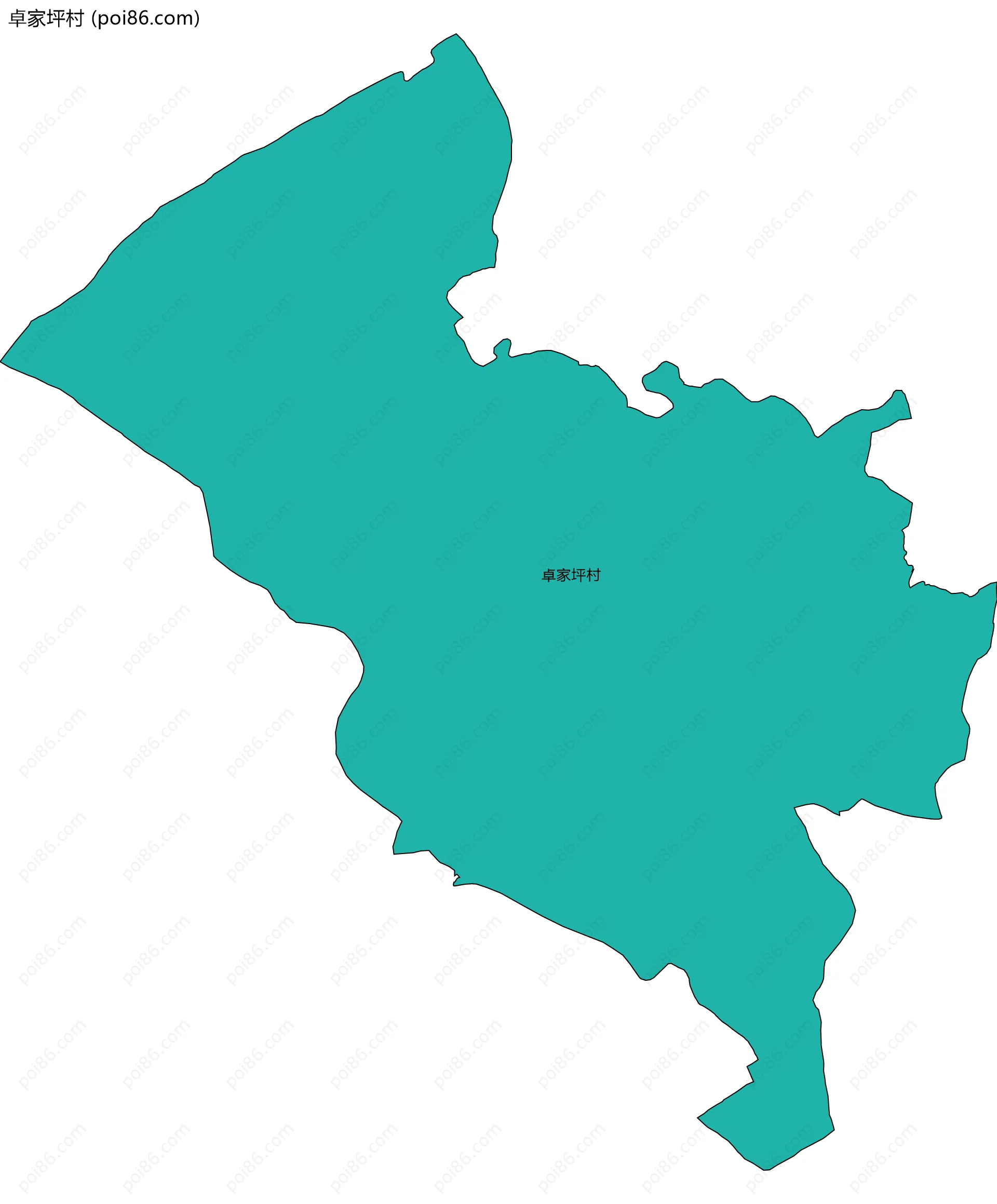 卓家坪村边界地图
