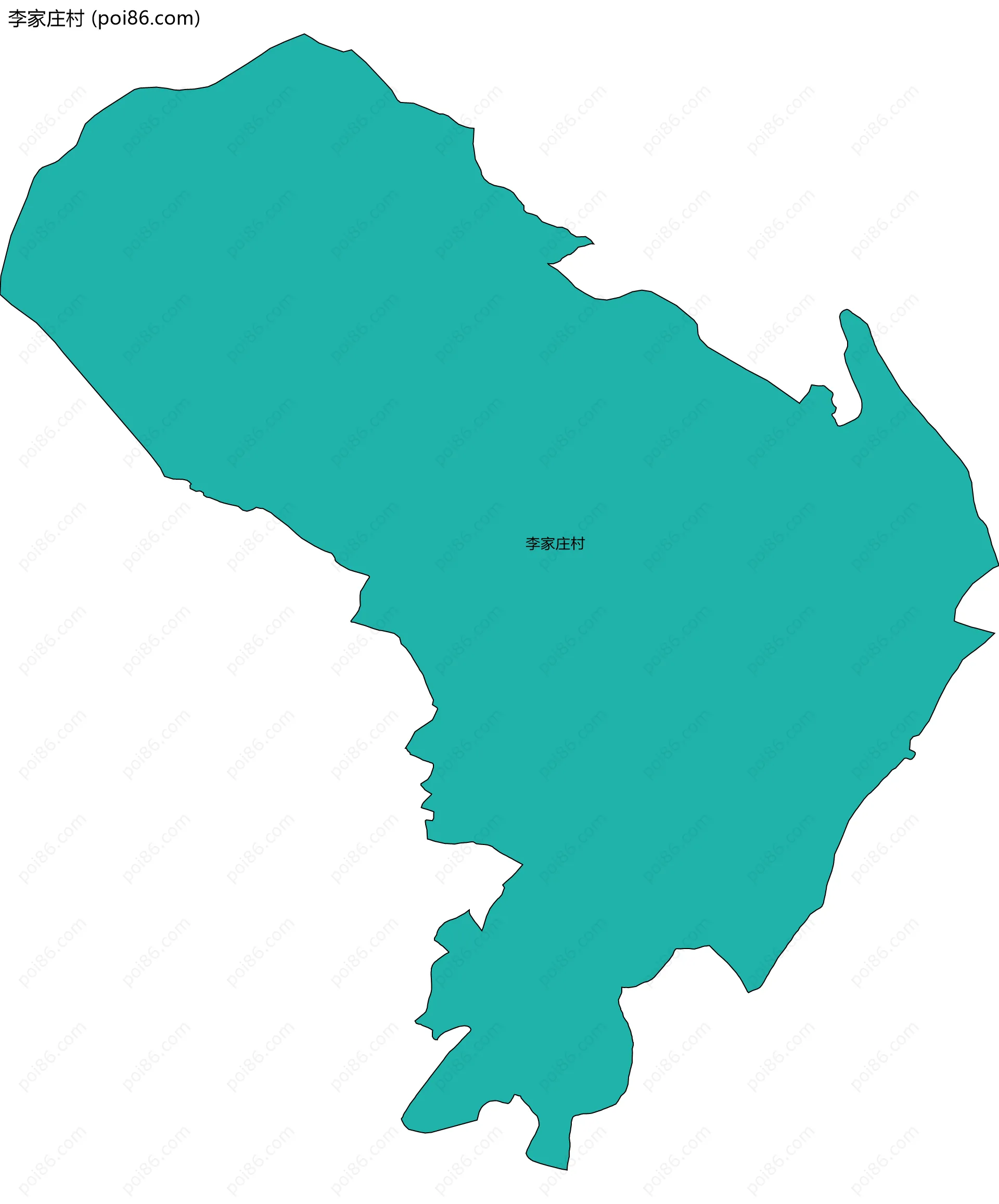 李家庄村边界地图
