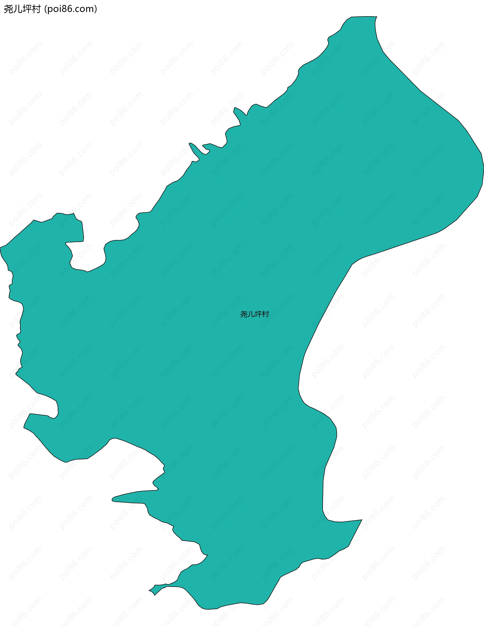 尧儿坪村边界地图