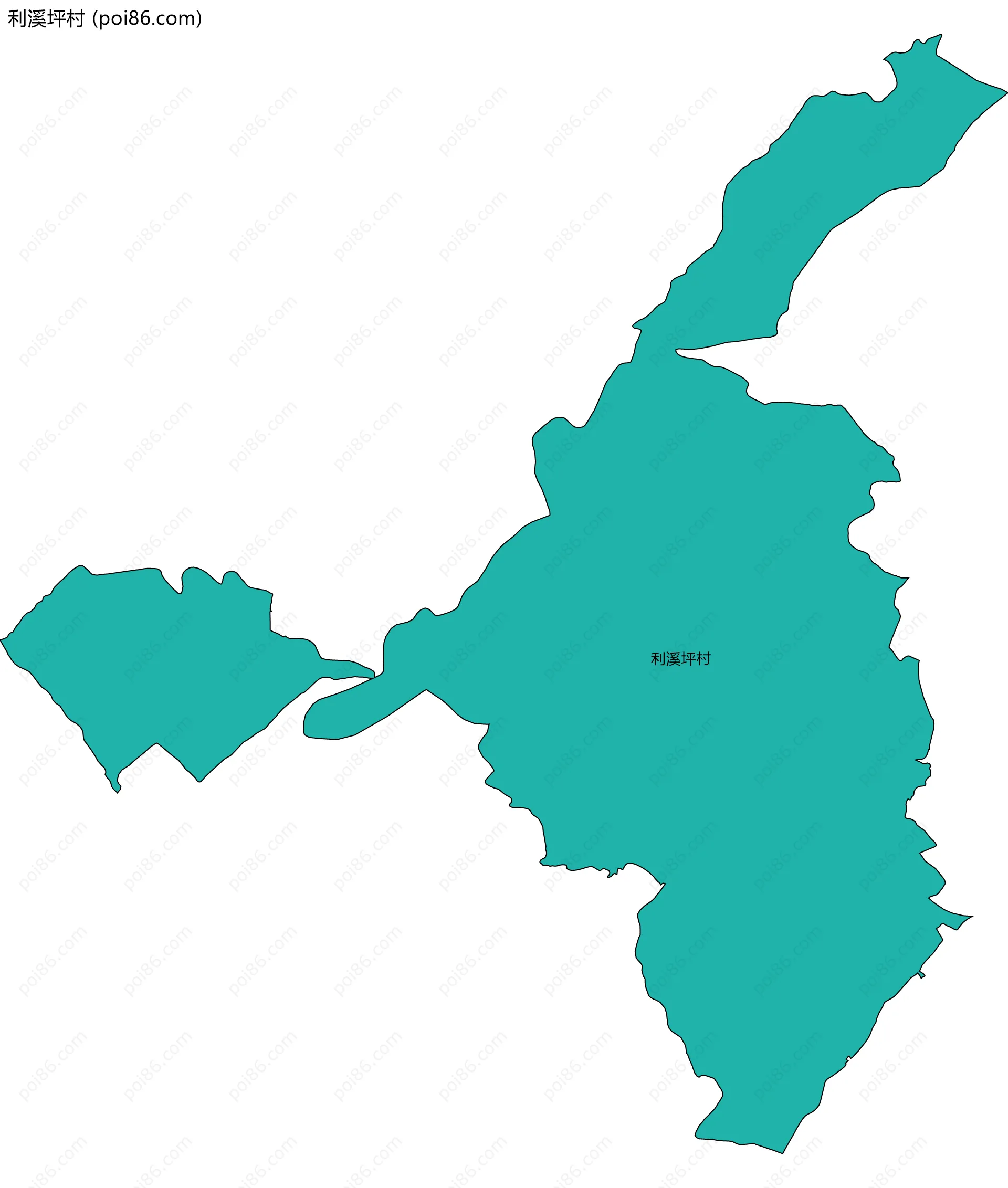 利溪坪村边界地图