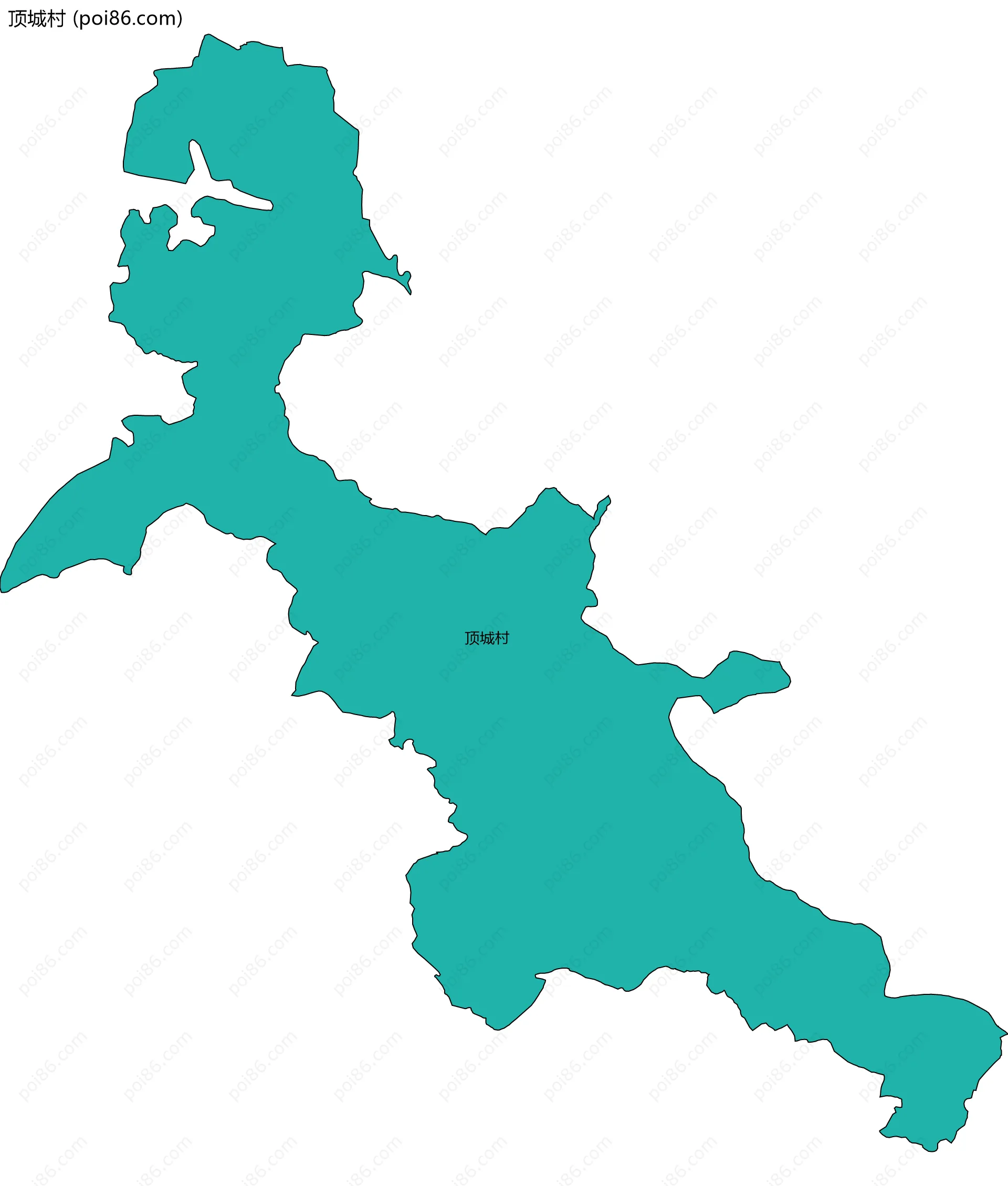 顶城村边界地图