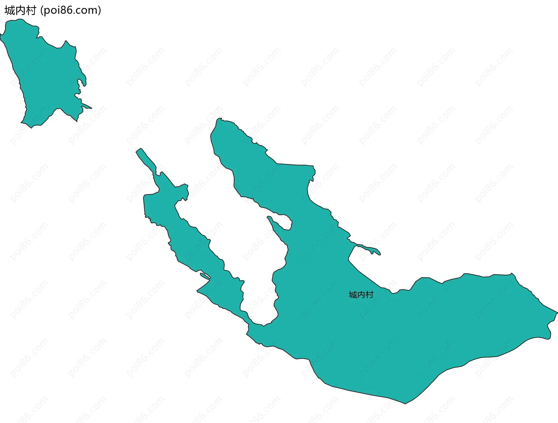 城内村边界地图