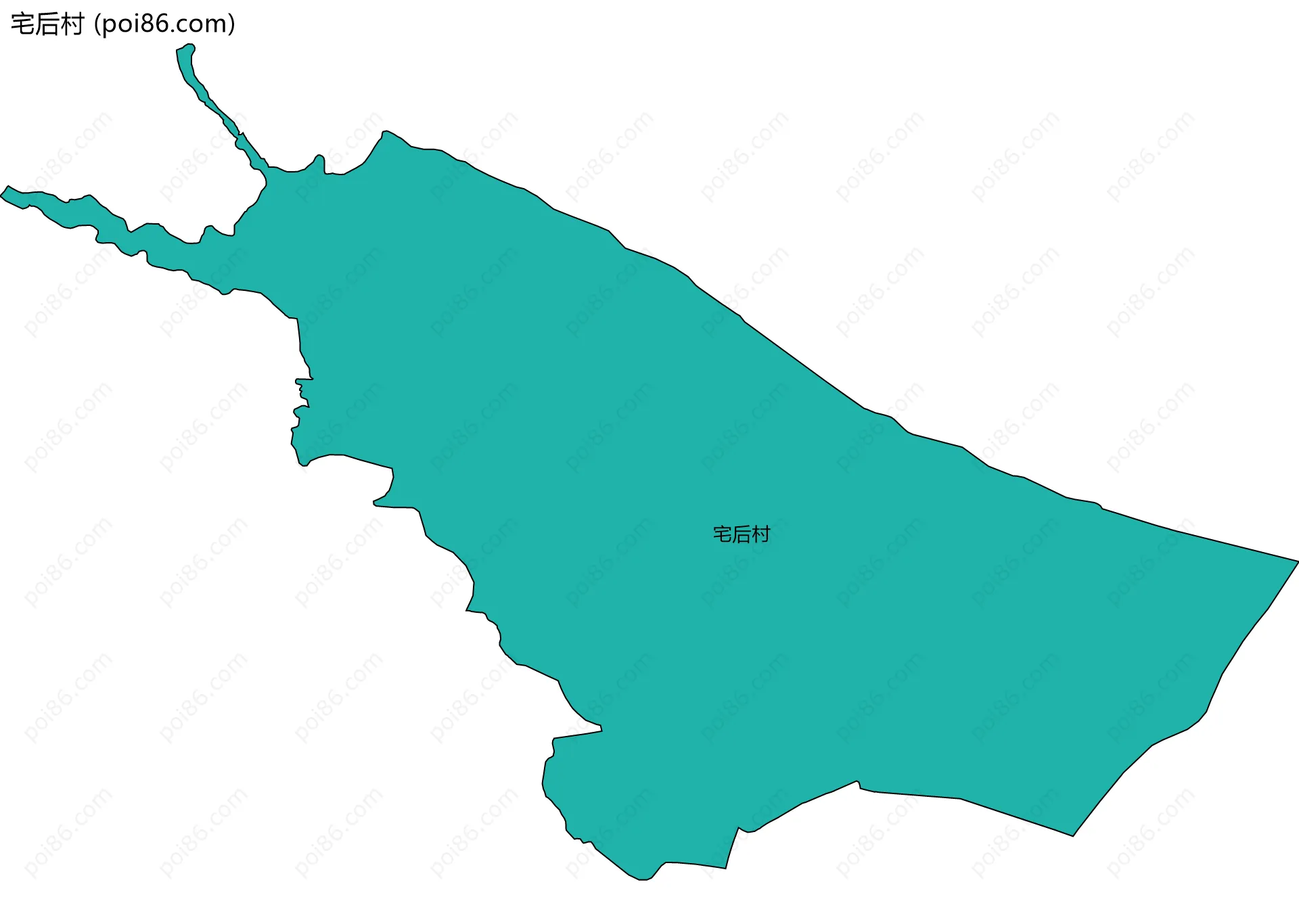宅后村边界地图