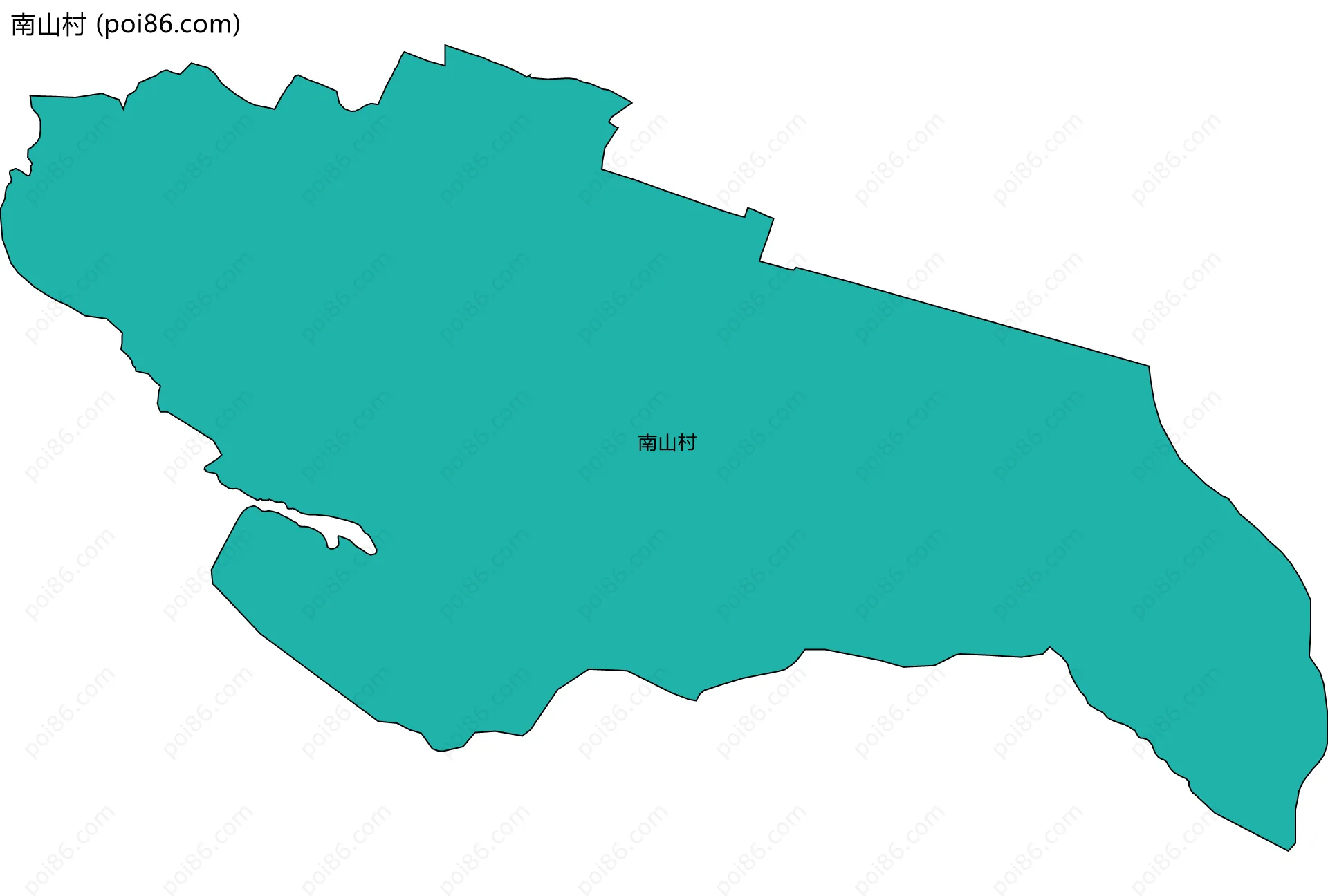 南山村边界地图
