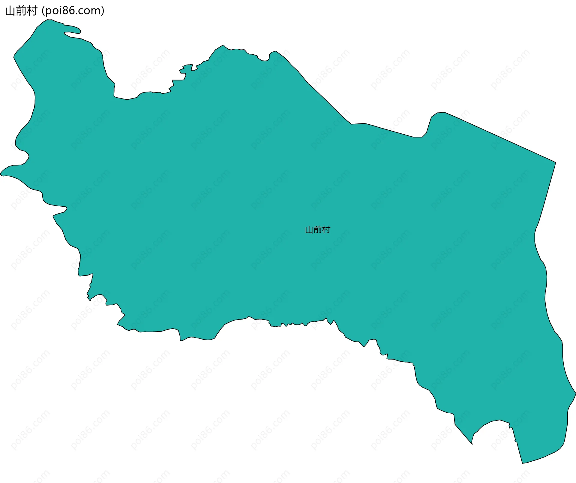 山前村边界地图