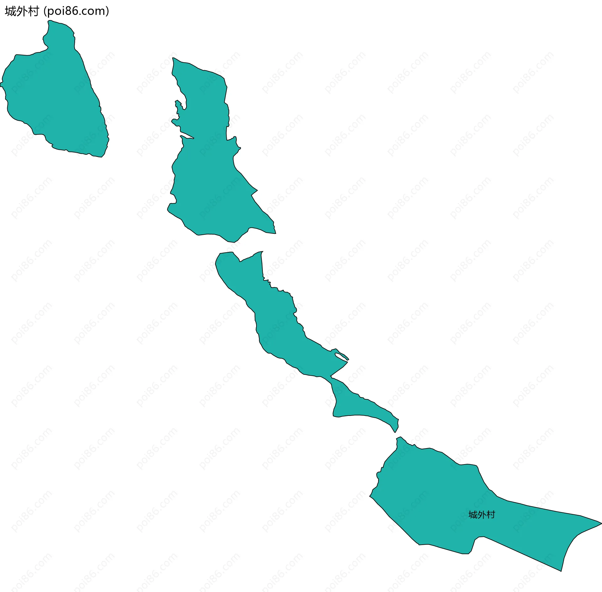 城外村边界地图