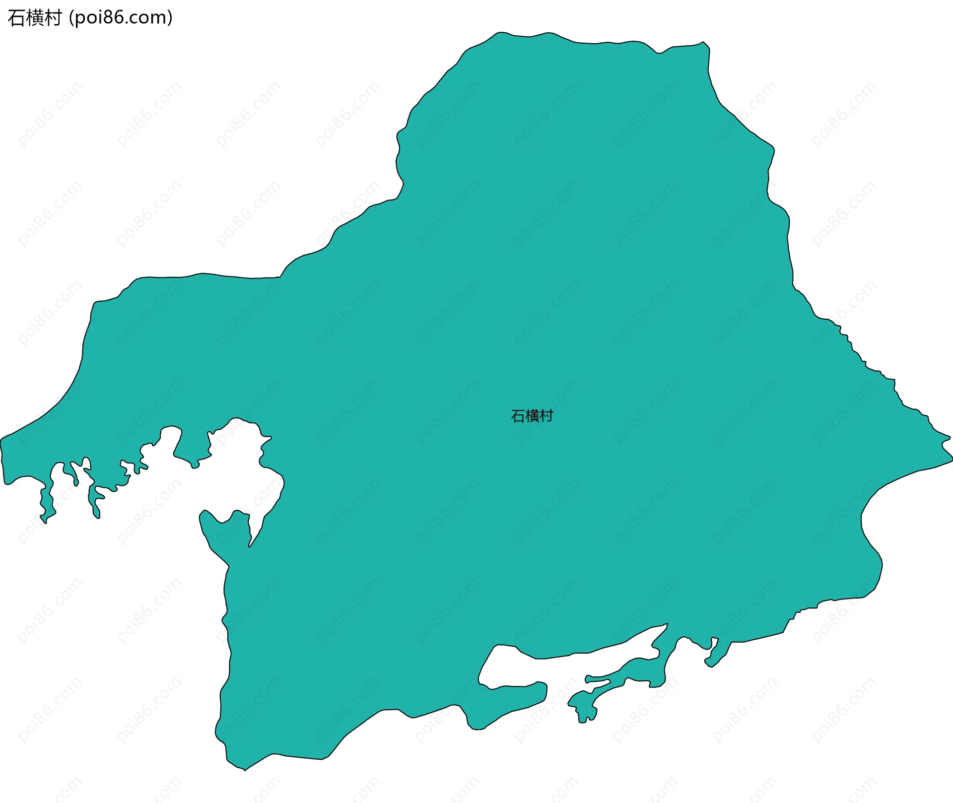 石横村边界地图